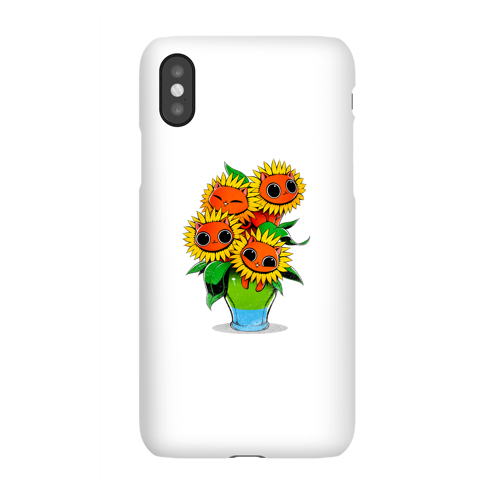 Sunflower Cat Phone Case for iPhone and Android - Samsung S10 - Snap Case - Matte