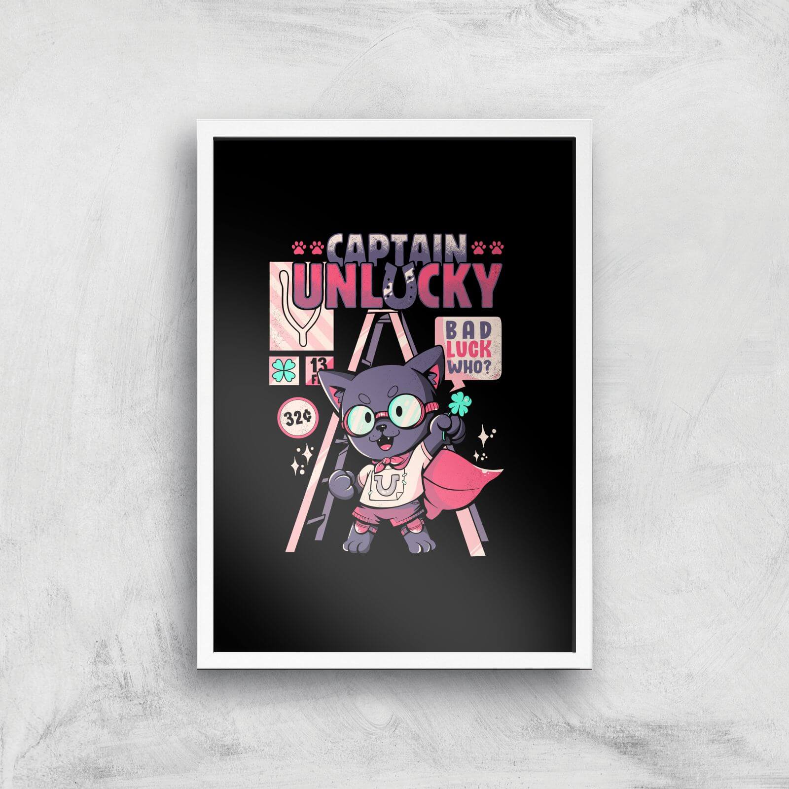 Captain Unlucky Giclee Art Print - A4 - White Frame