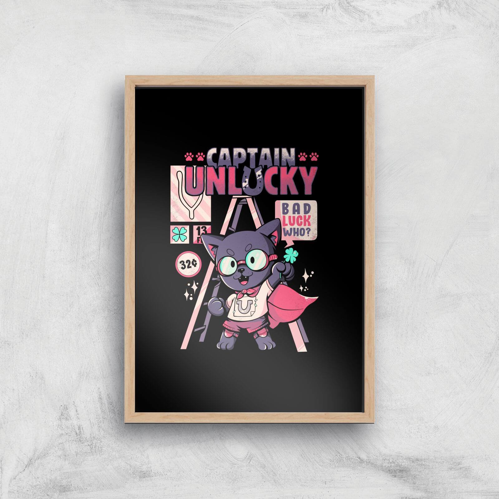 Captain Unlucky Giclee Art Print - A2 - Wooden Frame