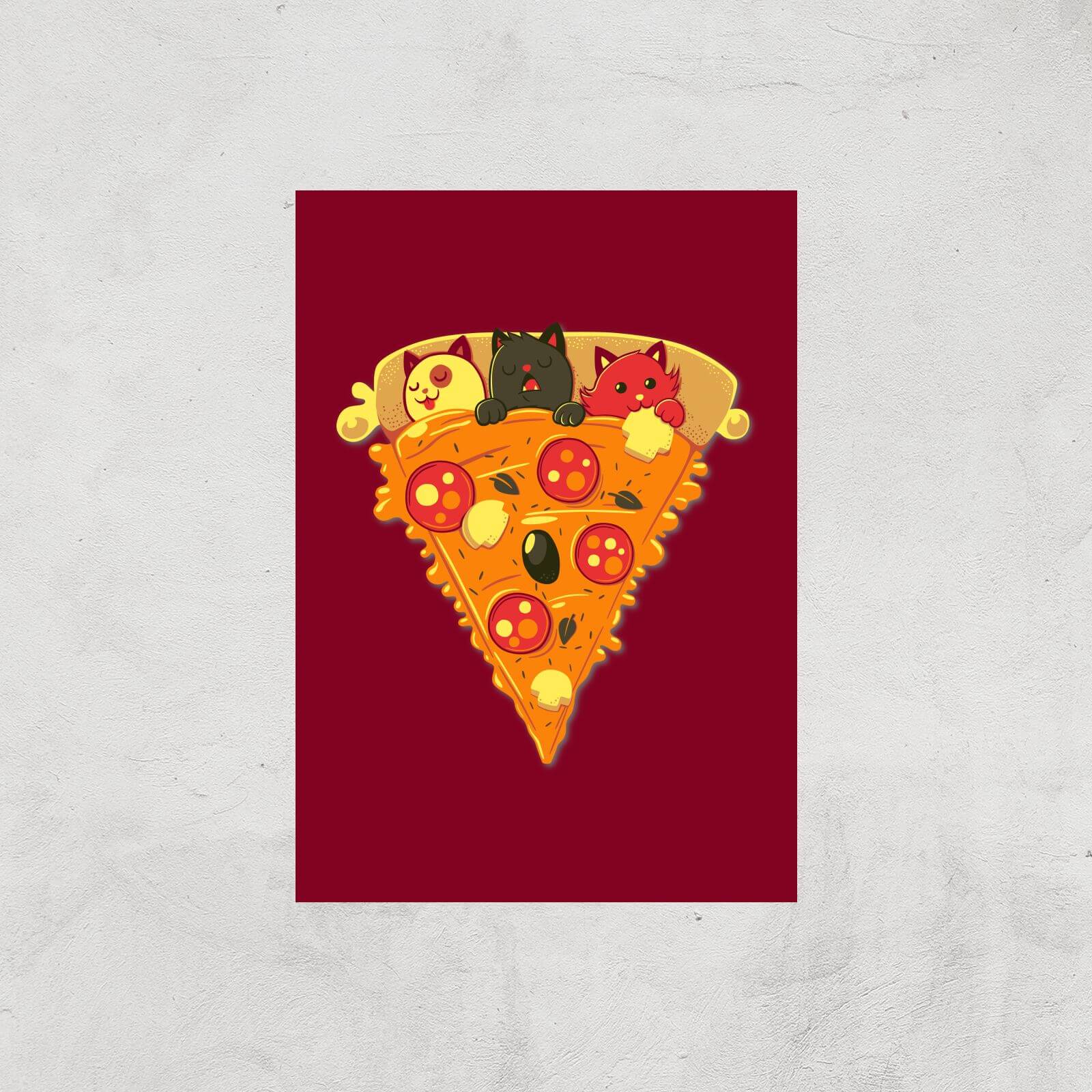 Pizza Cat Giclee Art Print - A3 - Print Only