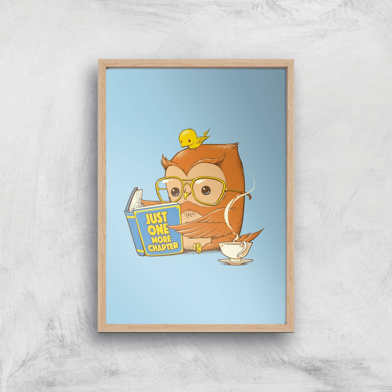 Just One More Chapter Giclee Art Print - A4 - Wooden Frame