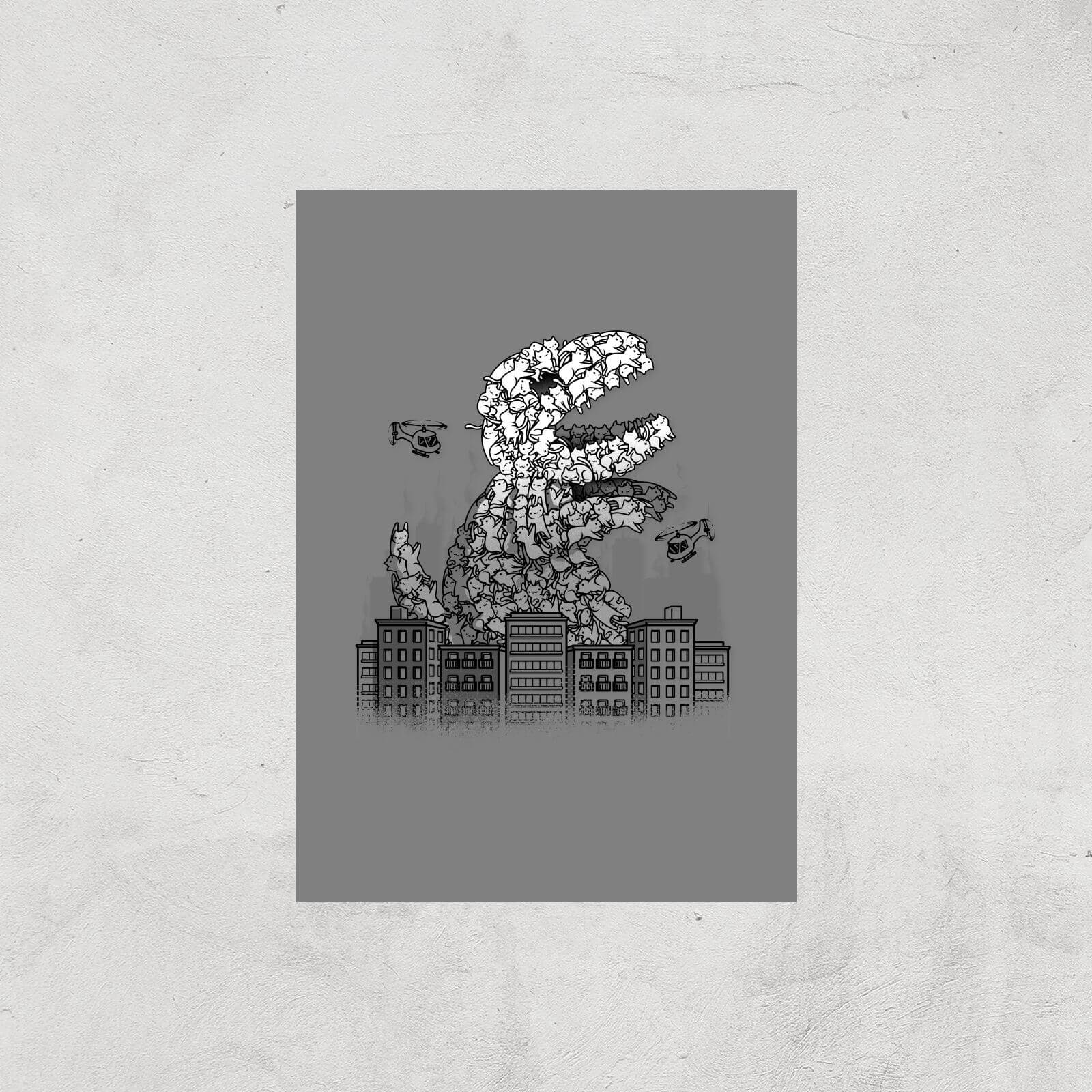 Catzilla Giclee Art Print - A3 - Print Only