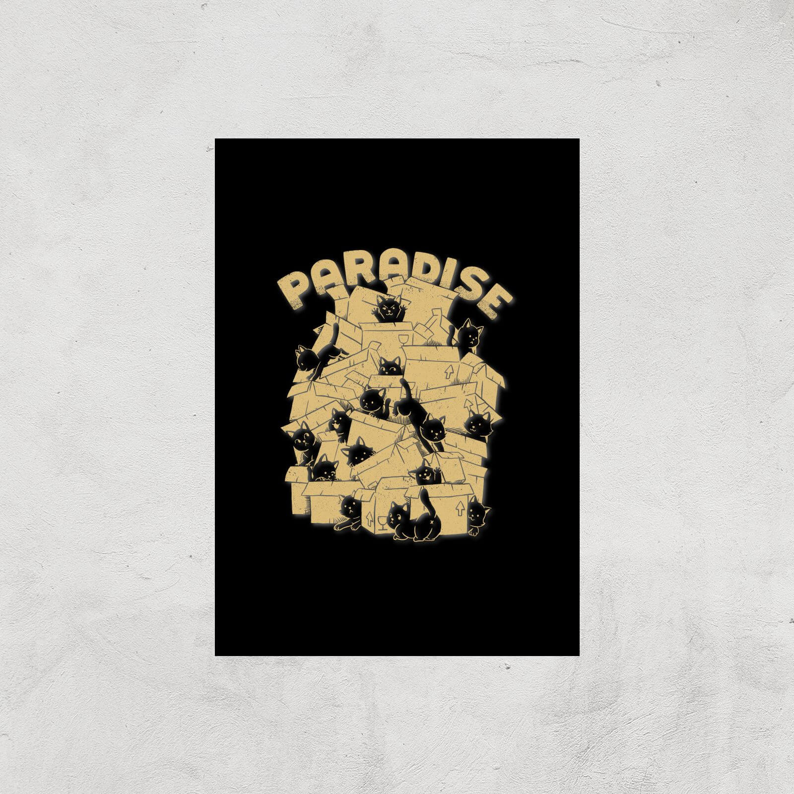 Cat Box Paradise Giclee Art Print - A3 - Print Only