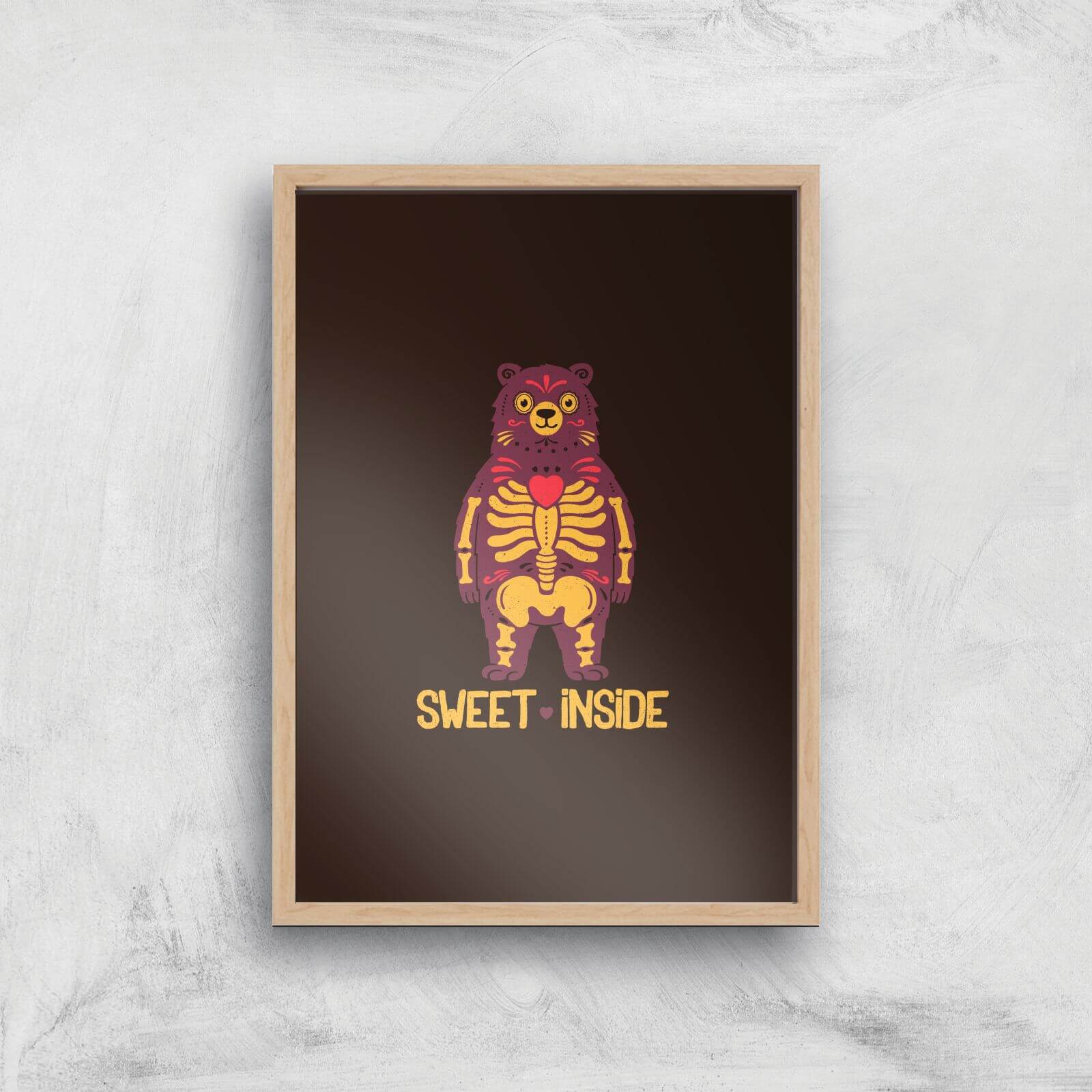 Sweet Inside Giclee Art Print - A4 - Wooden Frame