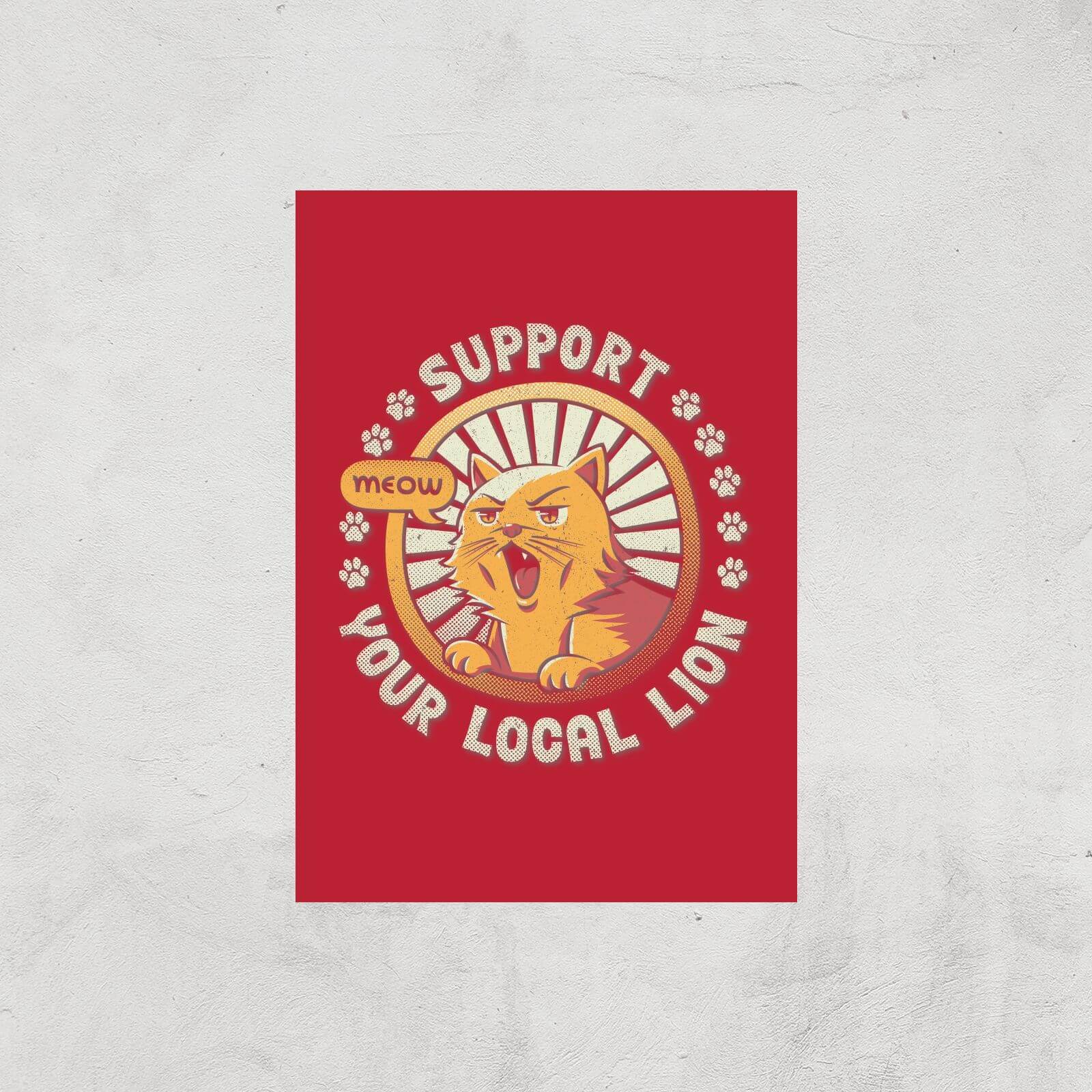 Support Your Local Lion Giclee Art Print - A3 - Print Only