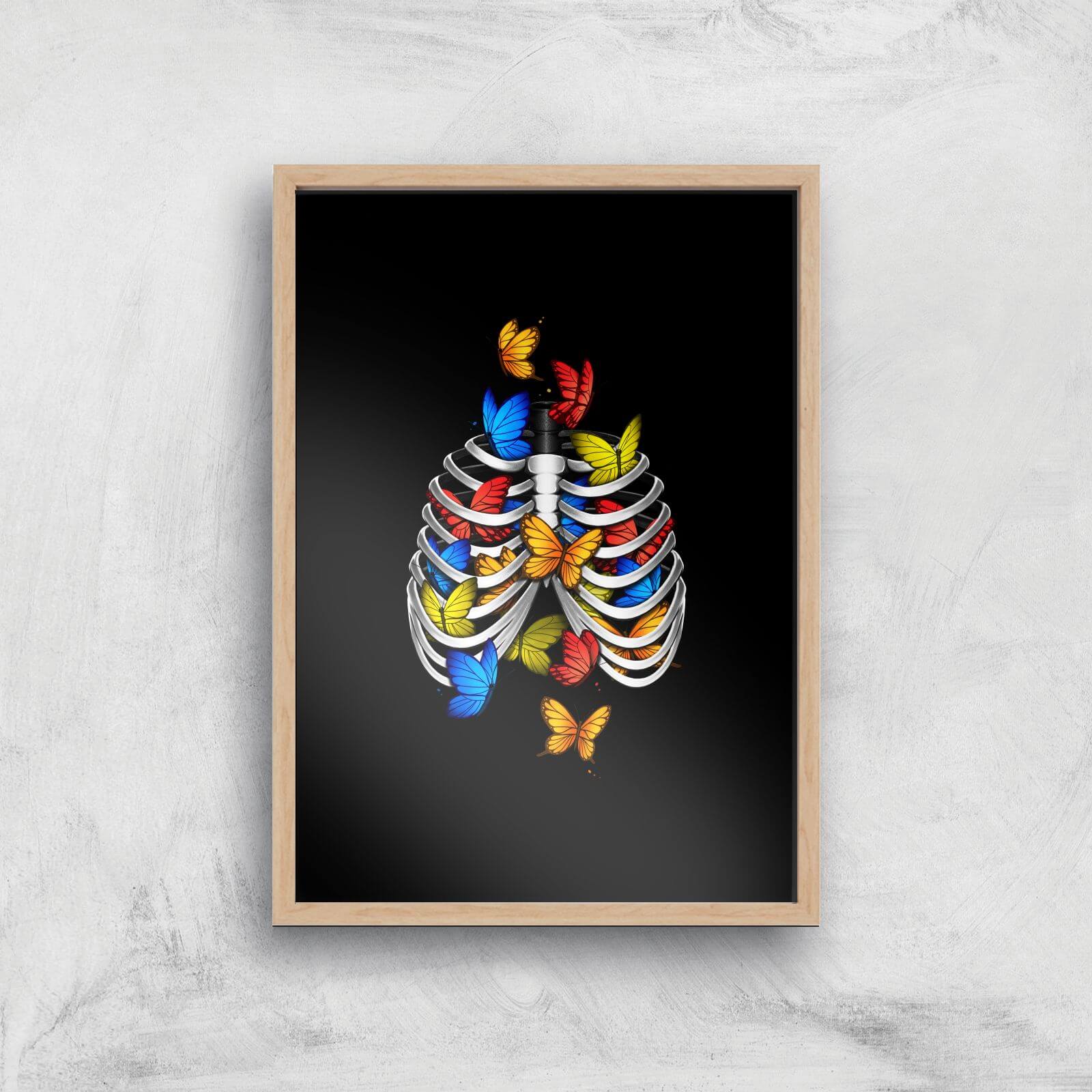 Butterflies In My Stomach Giclee Art Print - A2 - Wooden Frame