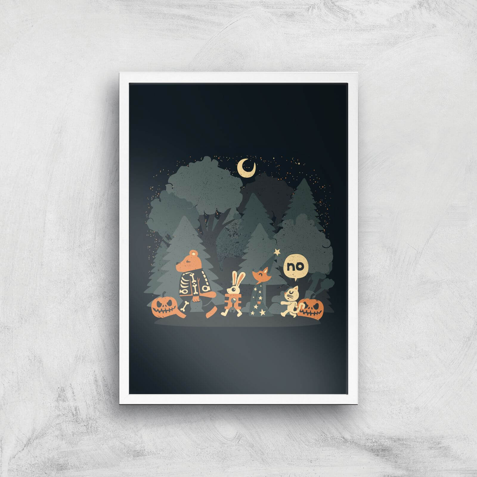 Halloween Forest Giclee Art Print - A2 - White Frame