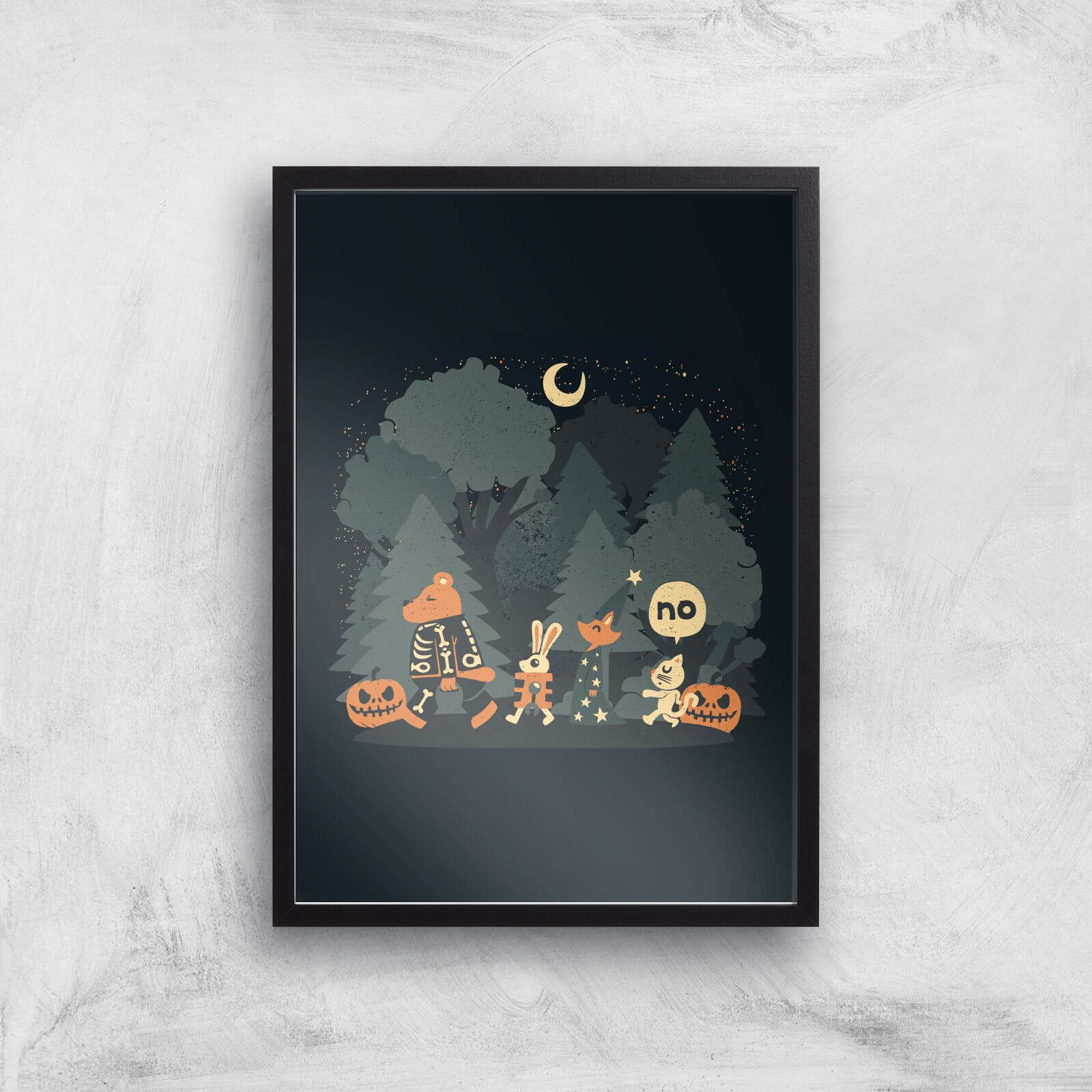 Halloween Forest Giclee Art Print - A2 - Black Frame