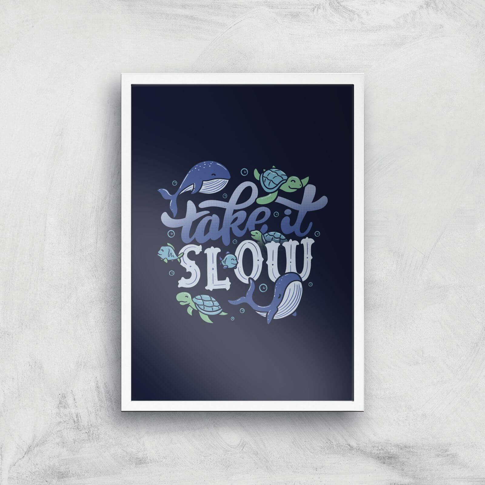 Take It Slow Giclee Art Print - A2 - White Frame