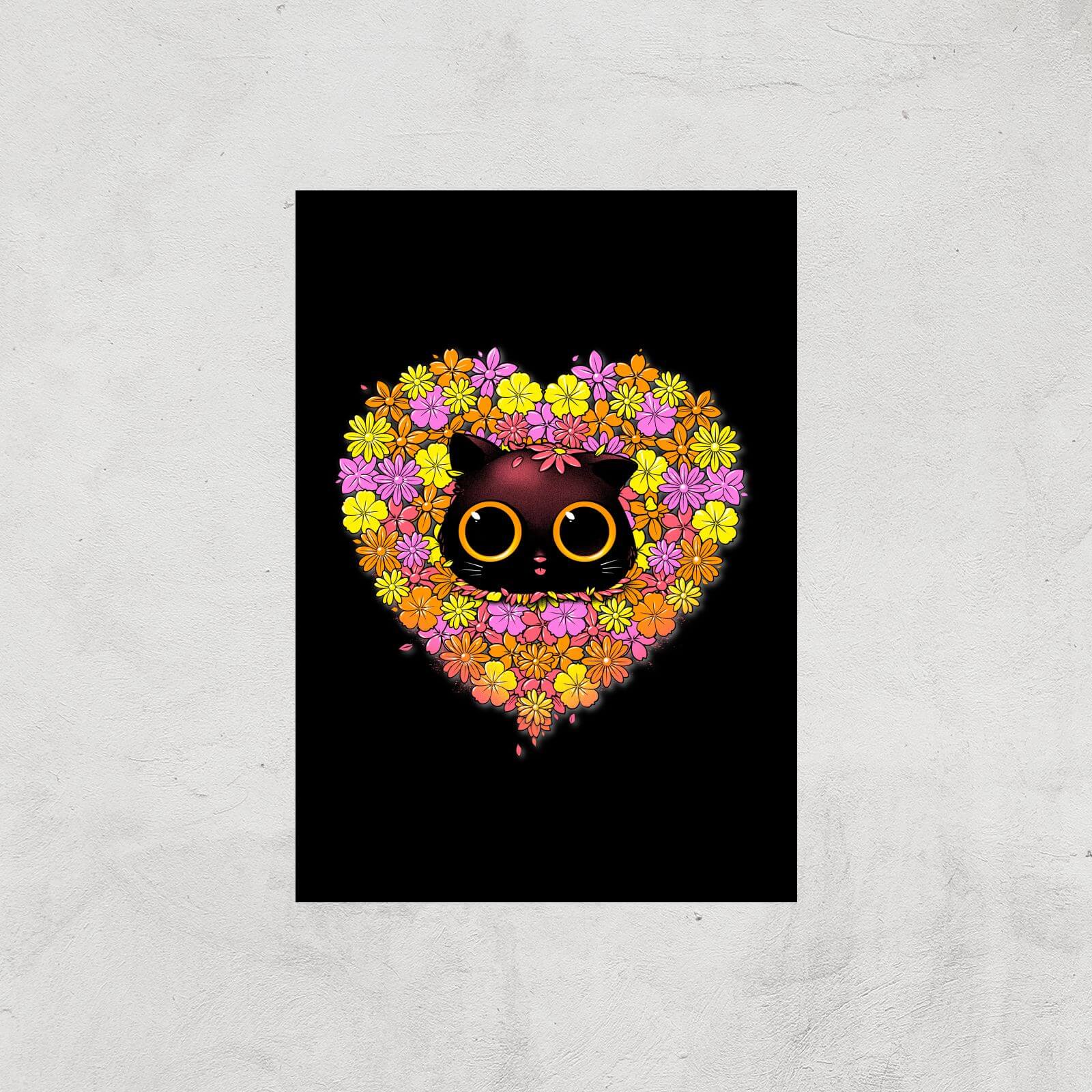 Spring Cat Lover Giclee Art Print - A4 - Print Only
