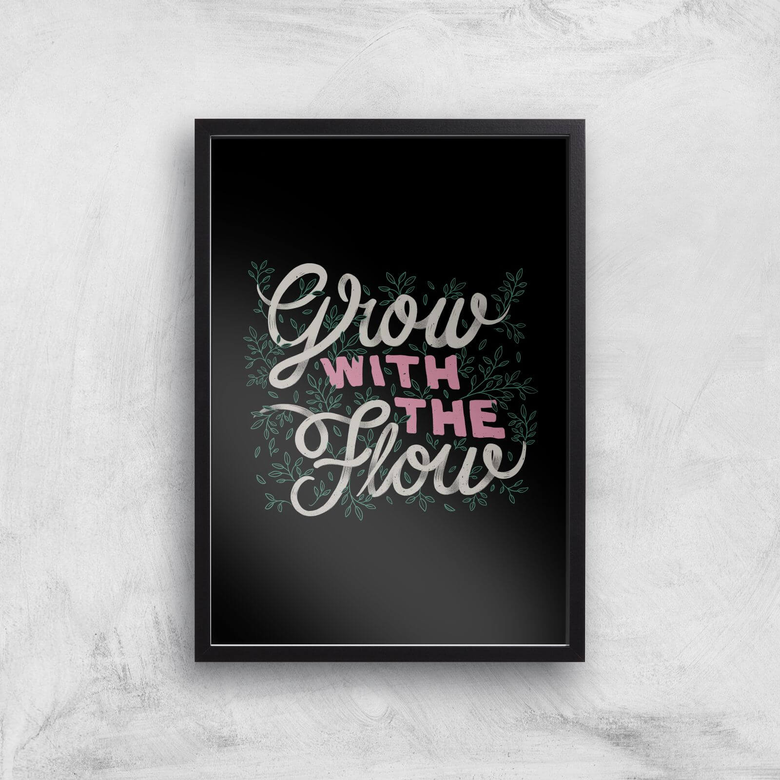 Grow With The Flow Giclee Art Print - A2 - Black Frame