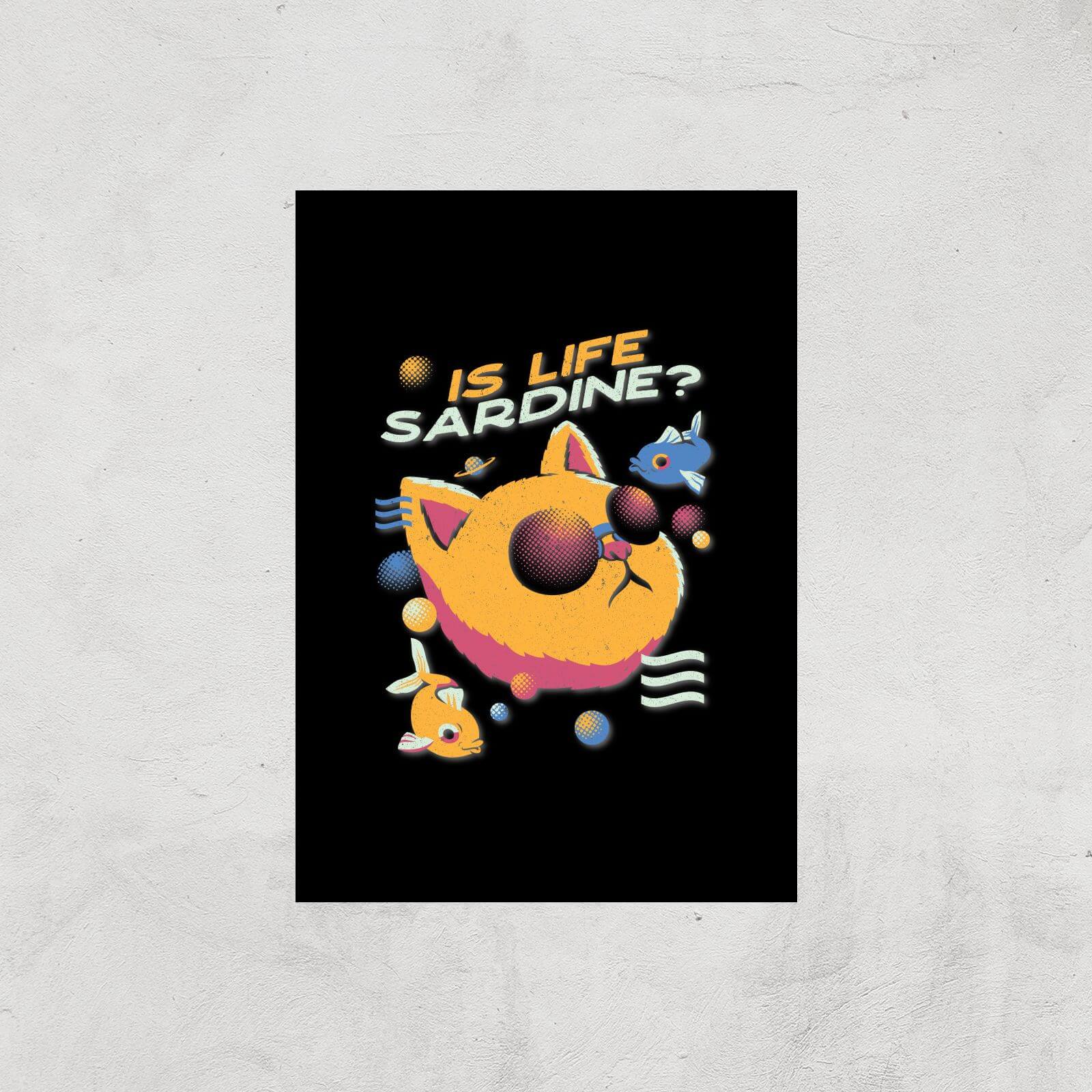 Vaporwave Cat Giclee Art Print - A3 - Print Only