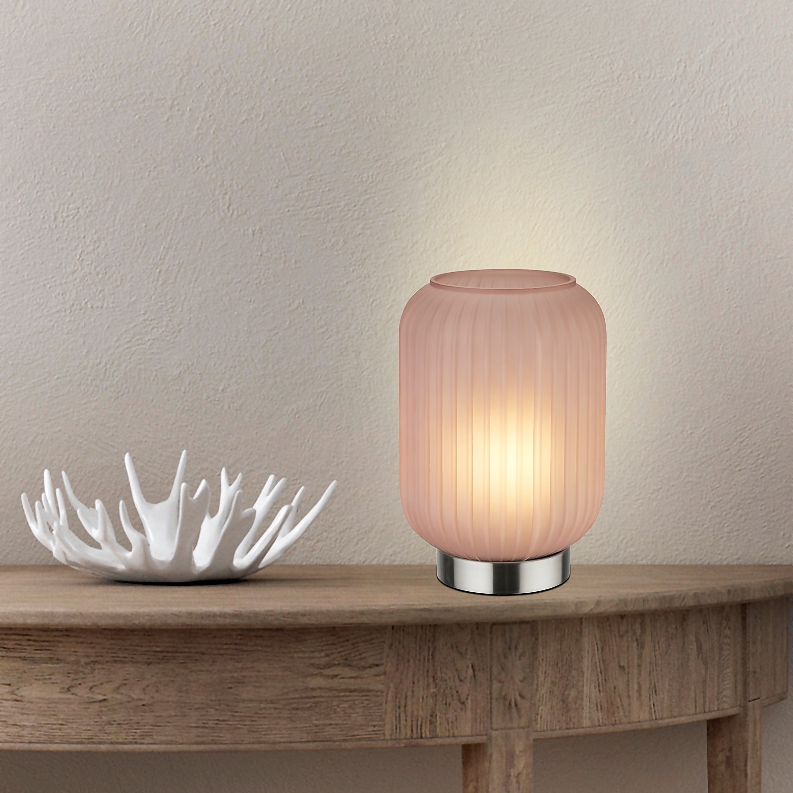 Photo of Pearl Frosted Table Lamp - Rose