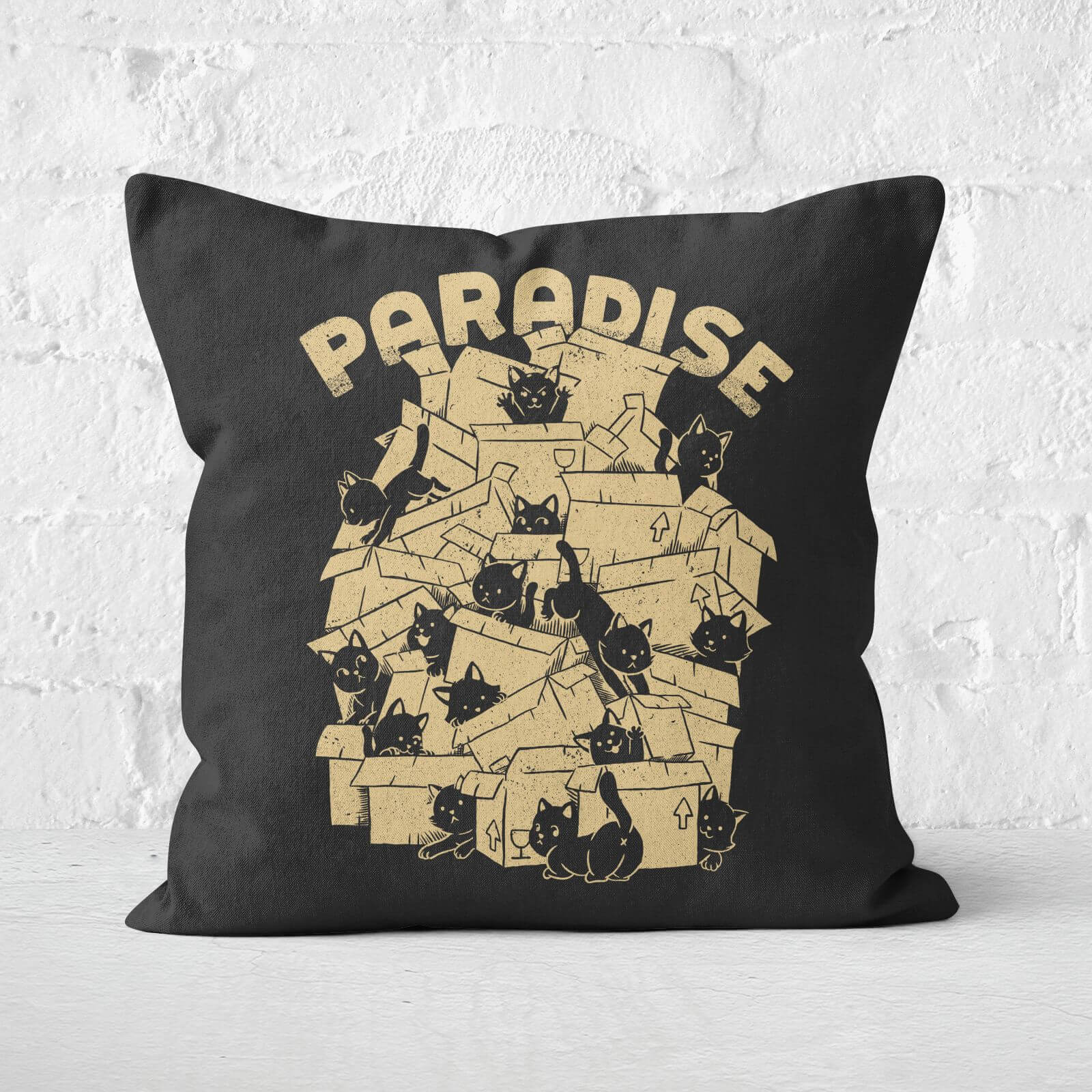 Cat Box Paradise Square Cushion - 40x40cm - Soft Touch