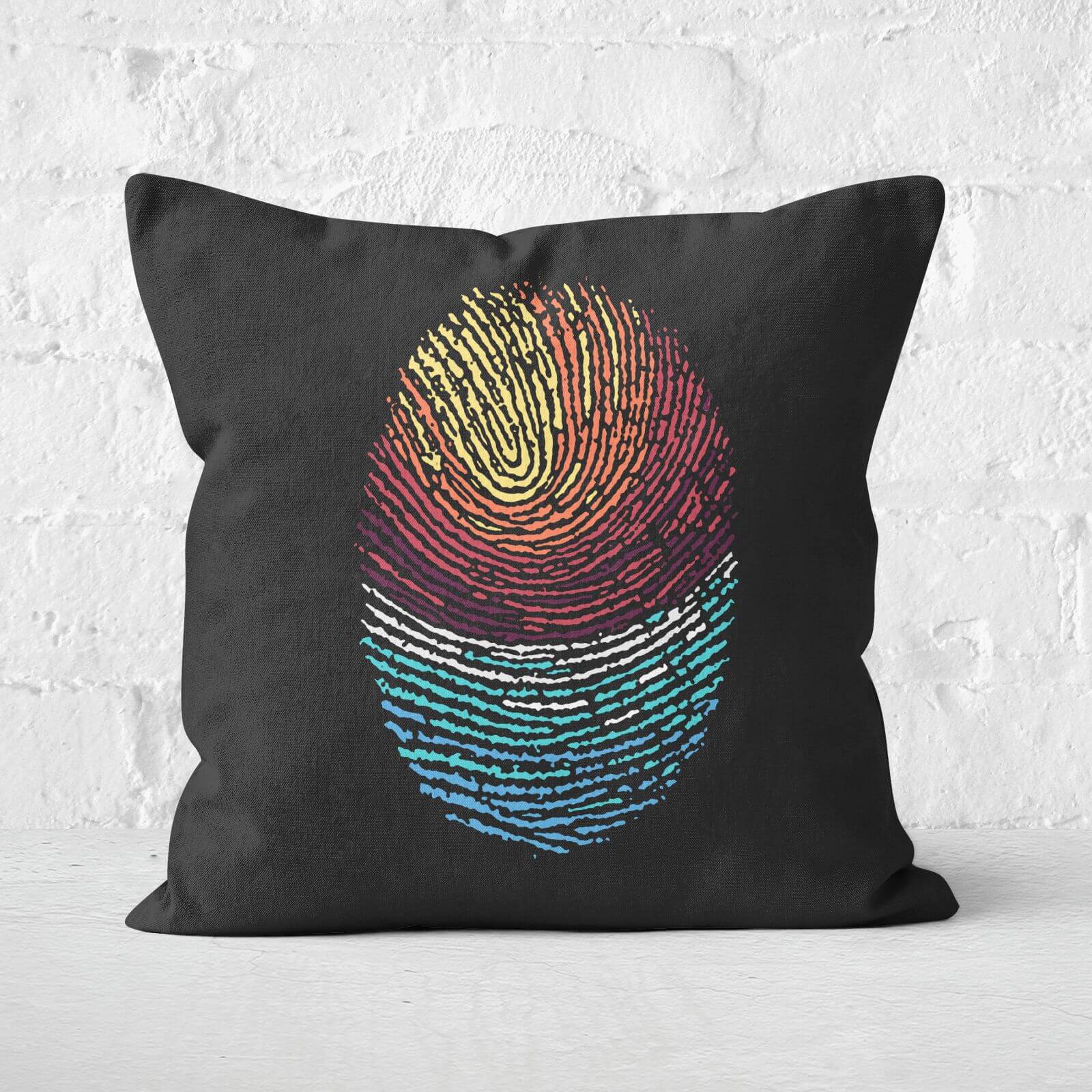Fingerprint Sunset Square Cushion - 40x40cm - Soft Touch