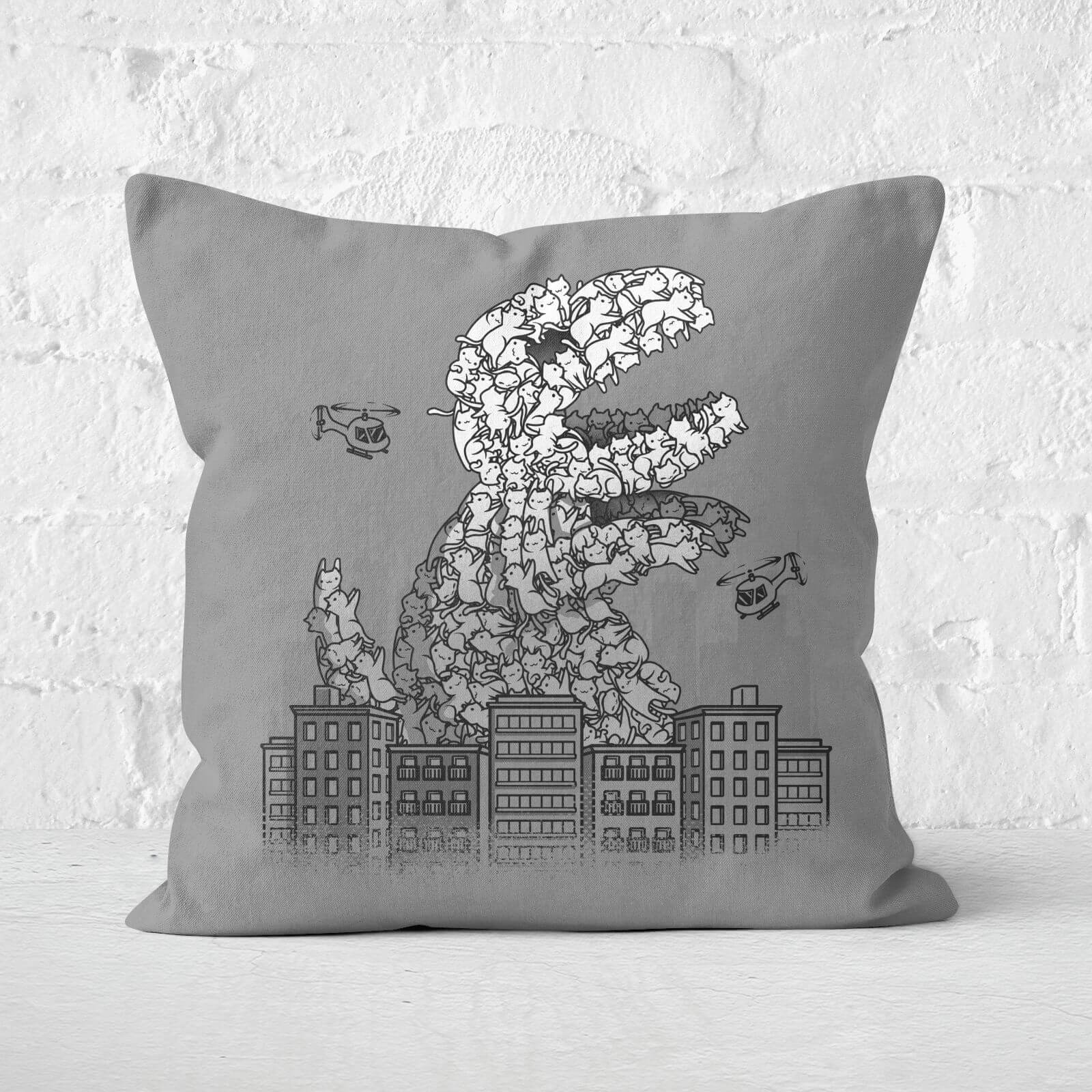 Catzilla Square Cushion - 40x40cm - Soft Touch
