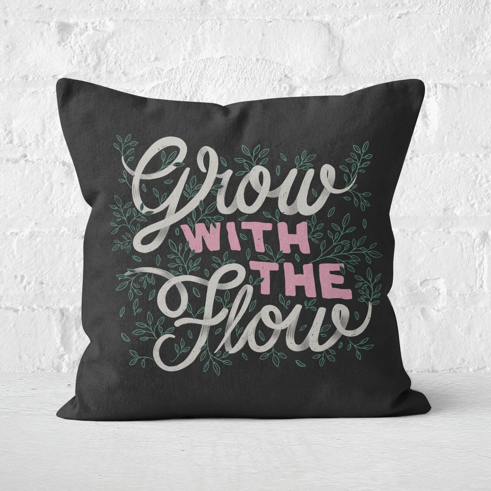 Grow With The Flow Square Cushion - 40x40cm - Soft Touch