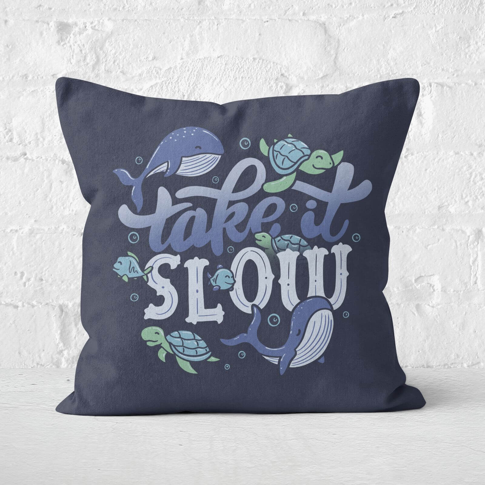 Take It Slow Square Cushion - 40x40cm - Soft Touch