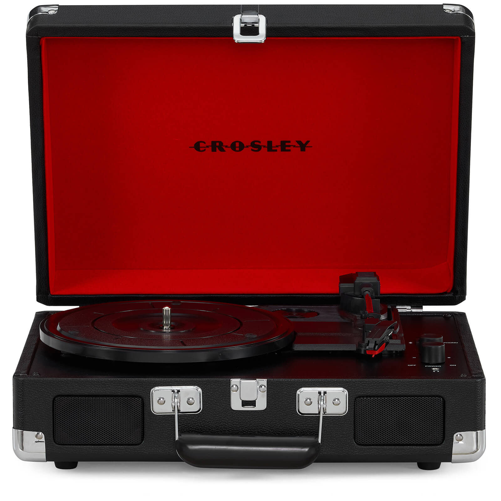 Cruiser Plus Deluxe Portable Turntable - With Bluetooth Output - Black