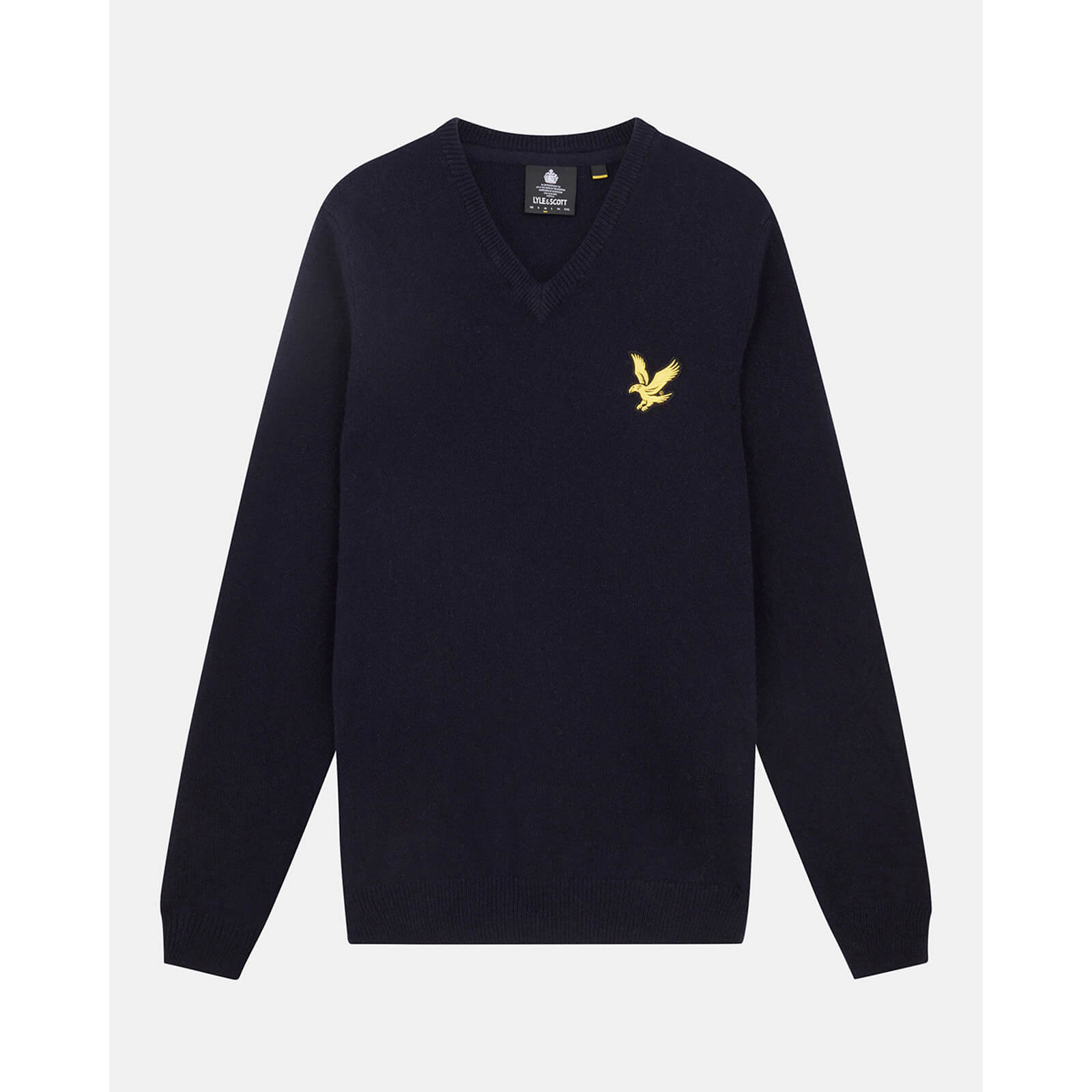 

Lyle & Scott x Stuarts - Plain Lambswool V-Neck Jumper - Dark Navy - M