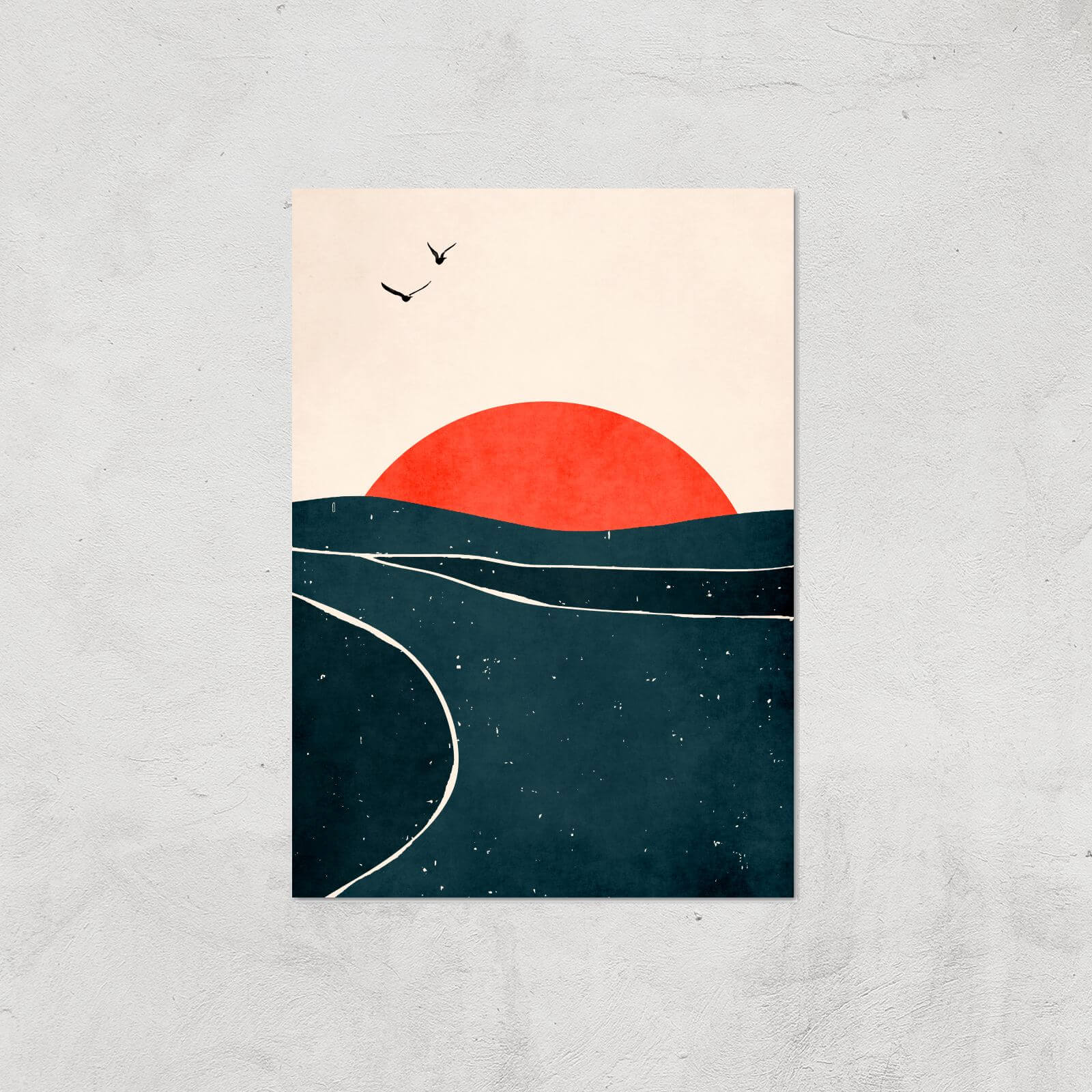 Borris Photography Doves And Waves Giclee Art Print - A3 - Print Only