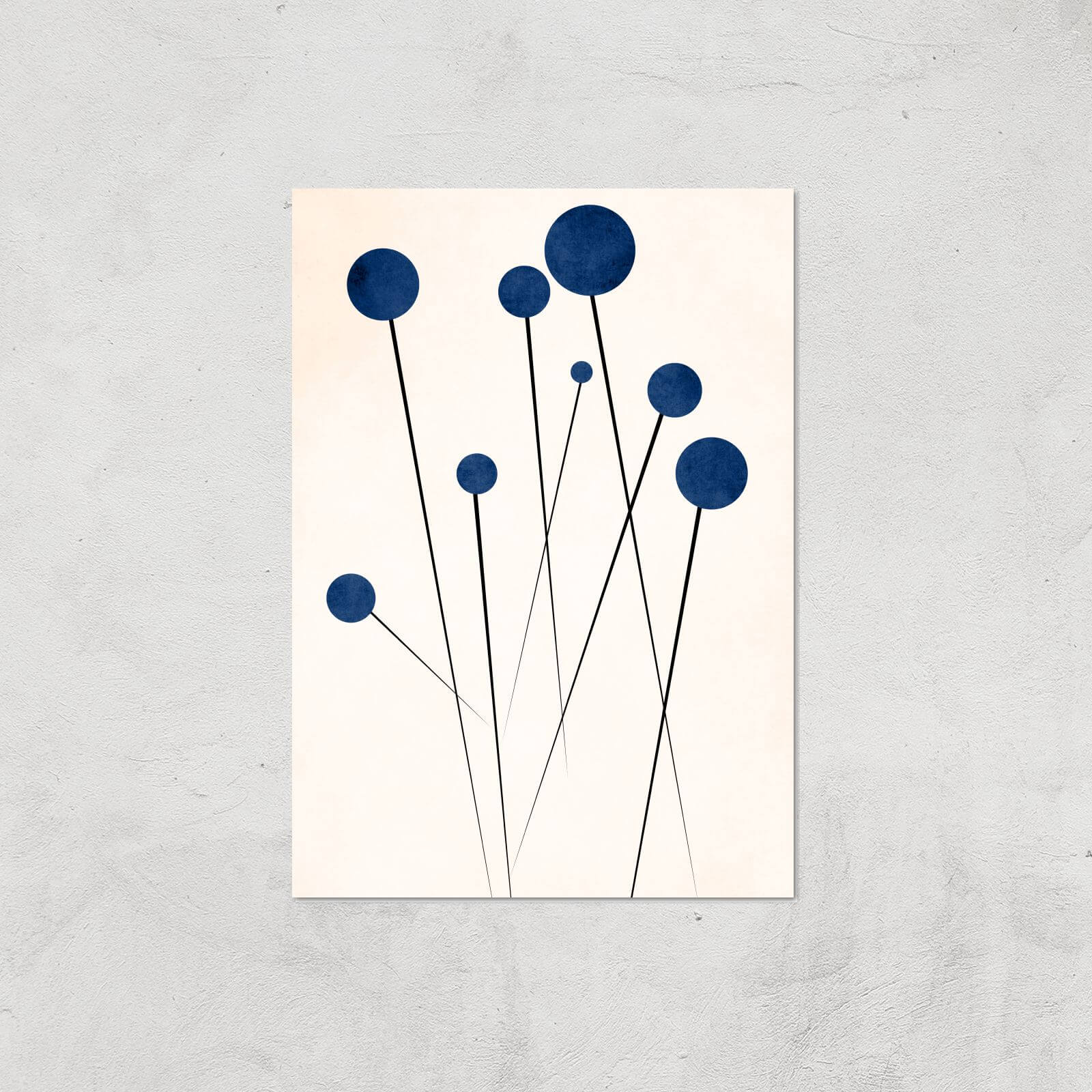 Borris Photography Blue Flowers In The Wilderness Giclee Art Print - A3 - Print Only