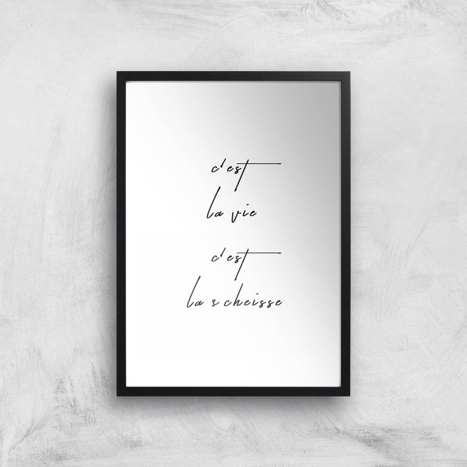 Borris Photography C`est La Vie Giclee Art Print - A3 - Black Frame