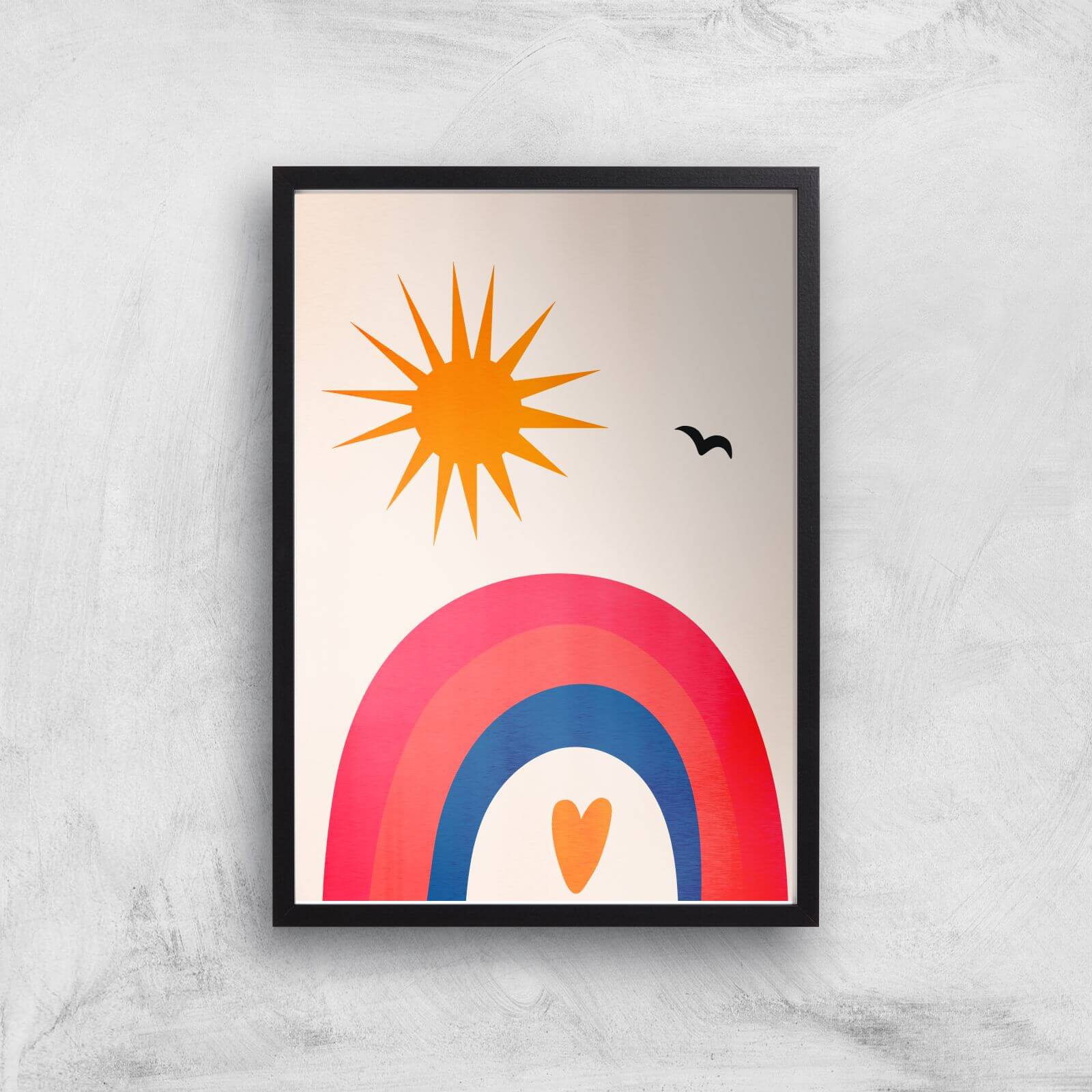 Borris Photography Happy Days! Giclee Art Print - A4 - Black Frame
