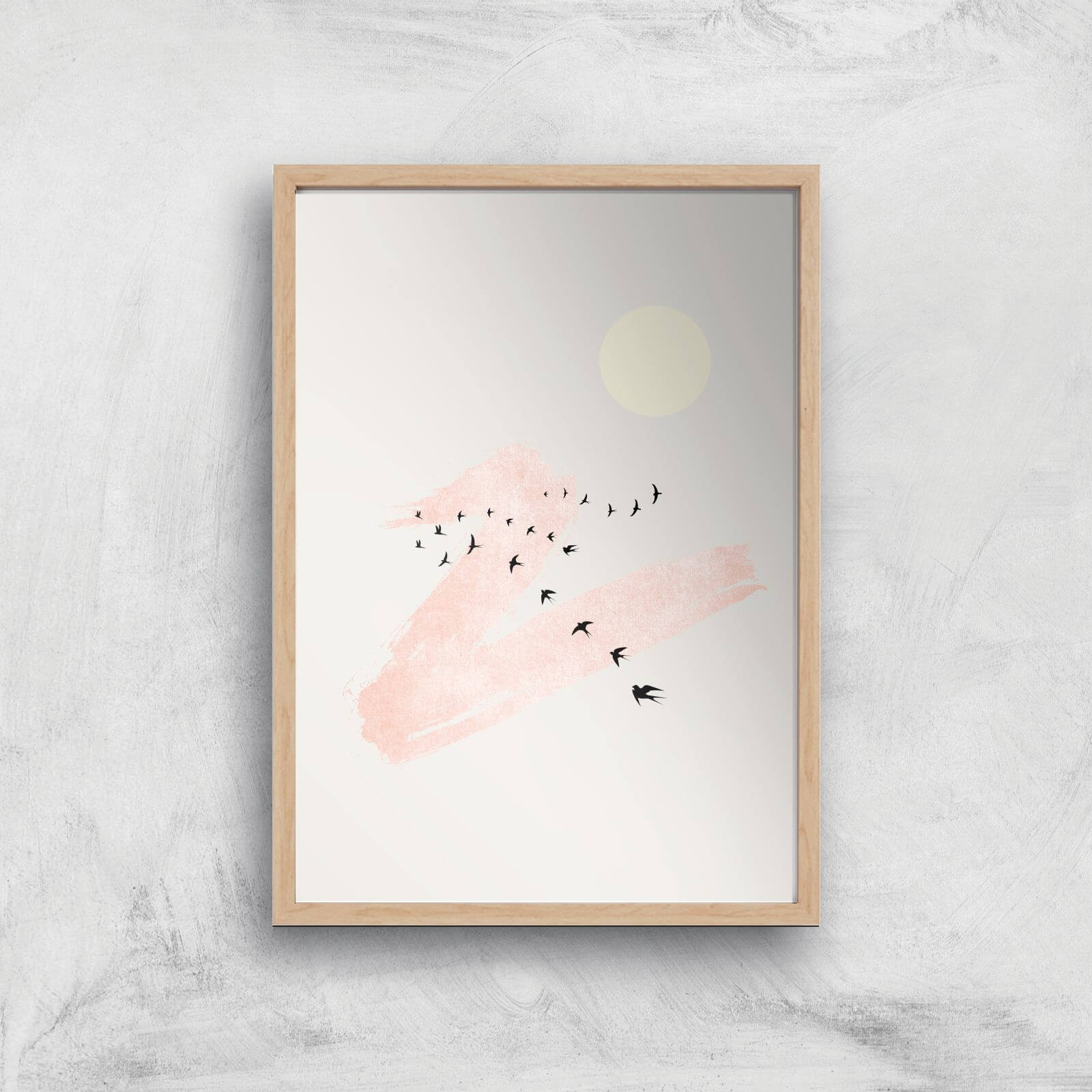 Borris Photography Sun And Heaven Giclee Art Print - A3 - Wooden Frame