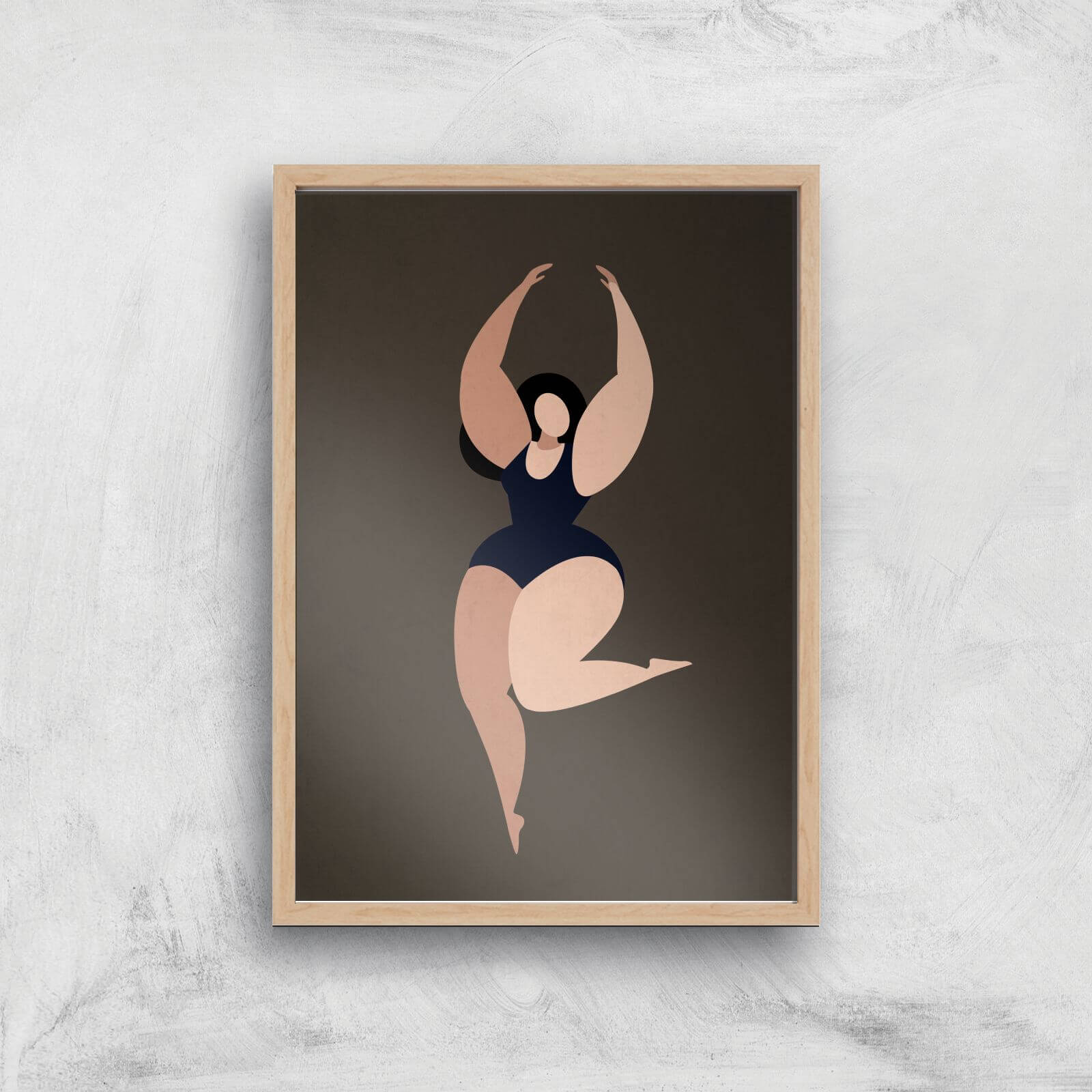 Borris Photography Prima Ballerina Pose Giclee Art Print - A4 - Wooden Frame