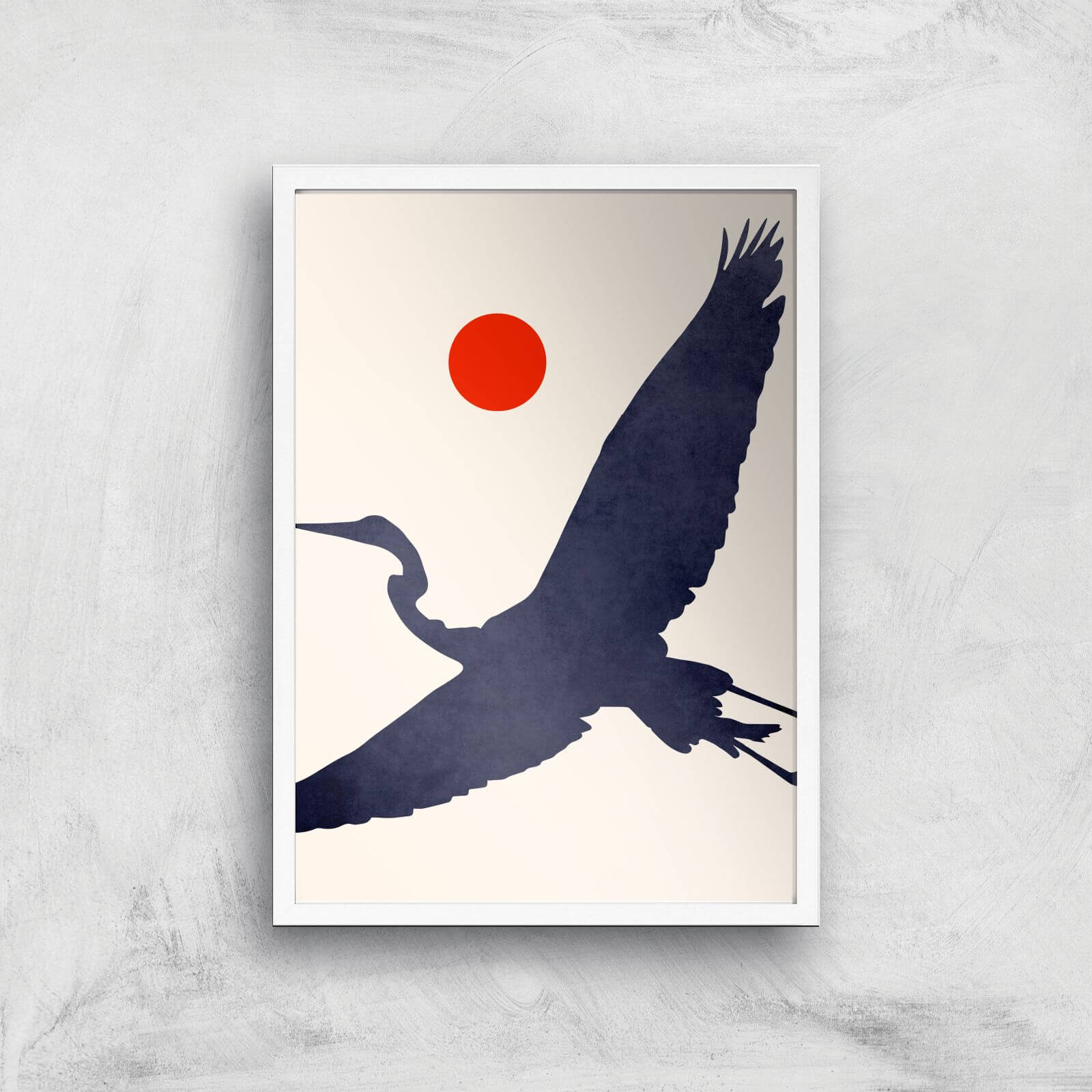 Borris Photography Crane Giclee Art Print - A2 - White Frame