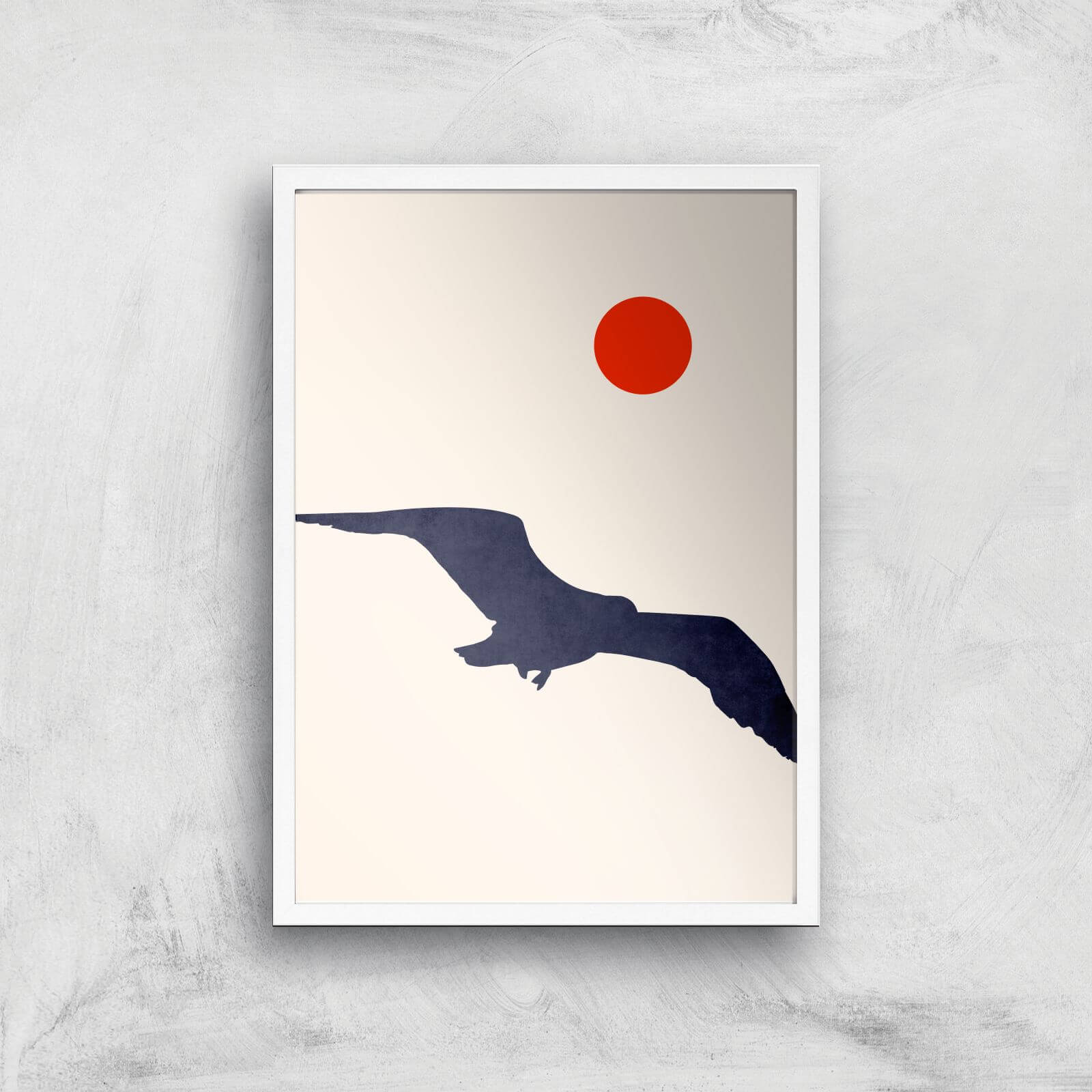 Borris Photography Seagull Giclee Art Print - A3 - White Frame