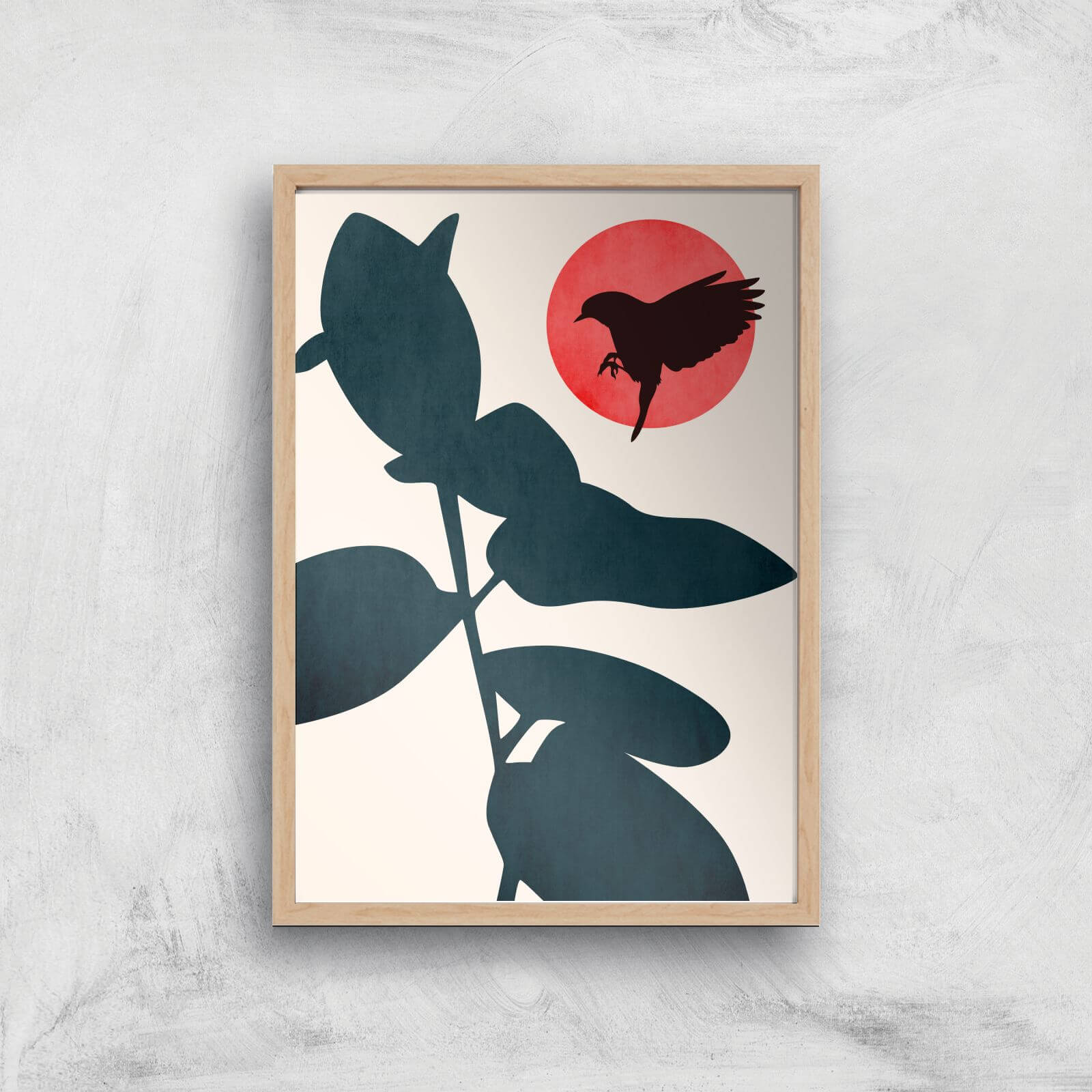Borris Photography Japanese Bird Giclee Art Print - A2 - Wooden Frame