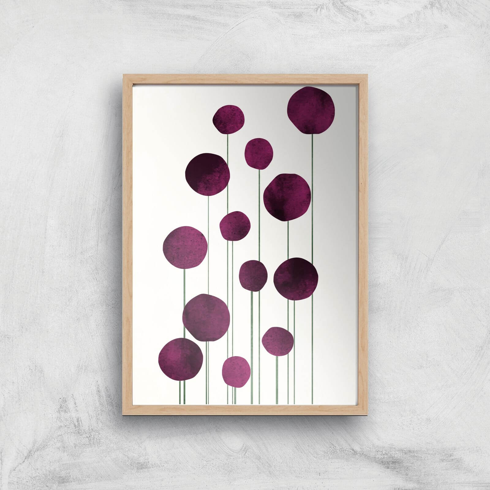 Borris Photography Water Flowers Giclee Art Print - A3 - Wooden Frame