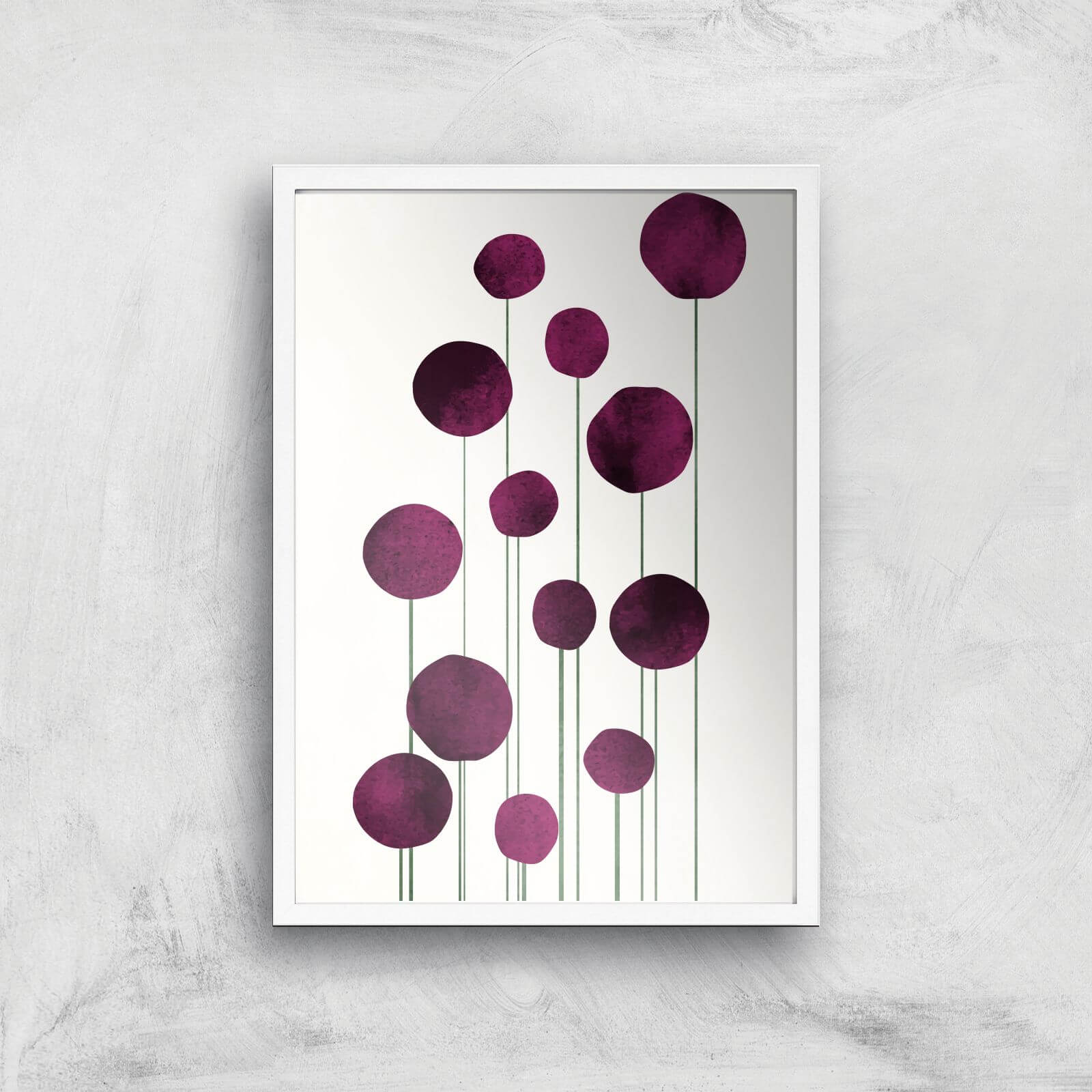 Borris Photography Water Flowers Giclee Art Print - A3 - White Frame