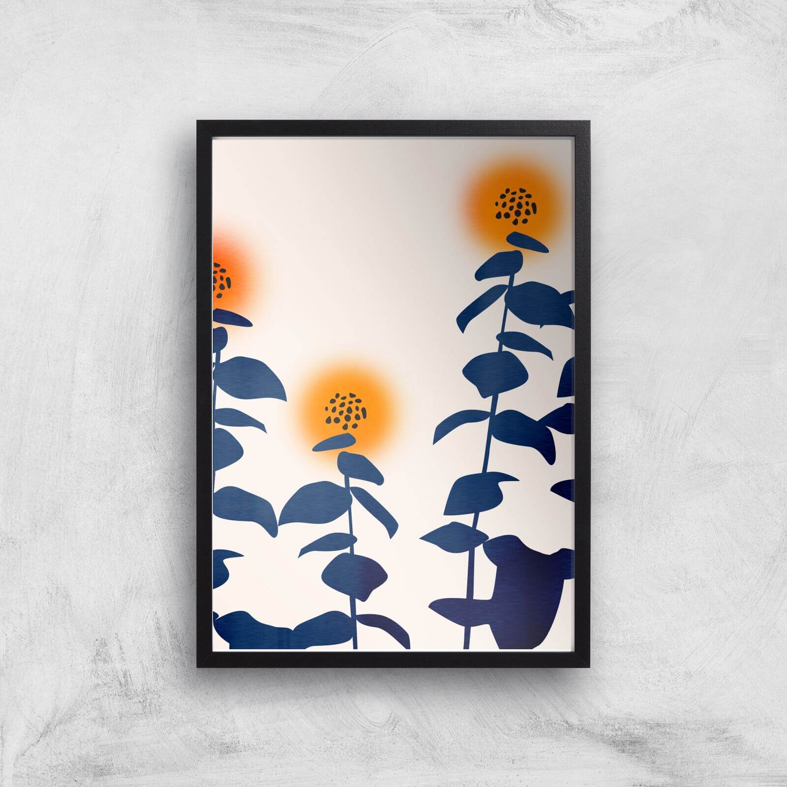 Borris Photography Sunflowers Giclee Art Print - A3 - Black Frame