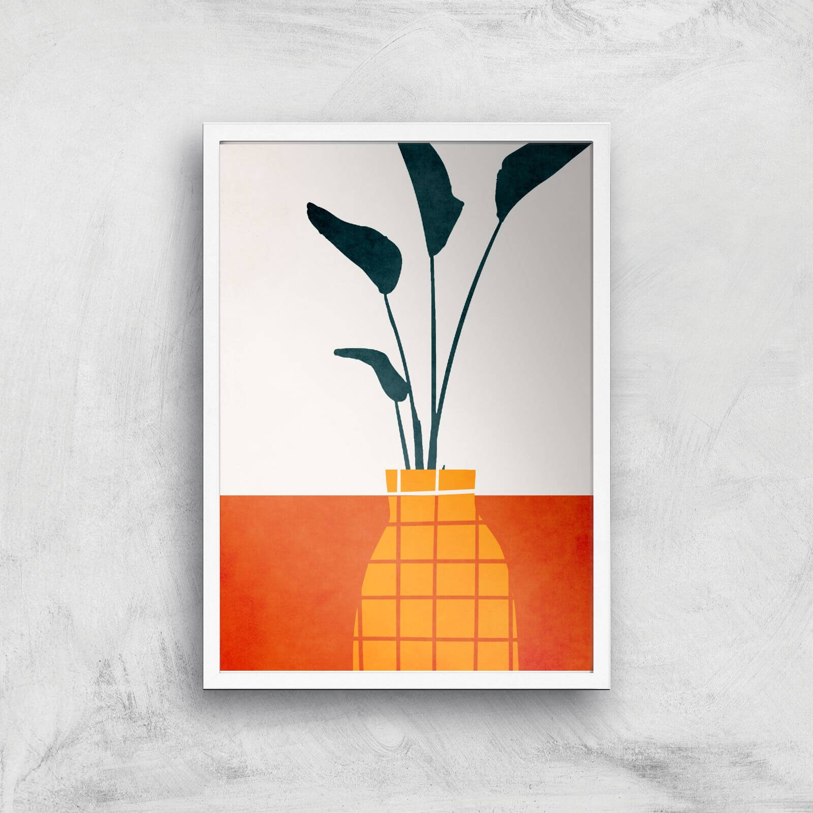 Borris Photography Kitchen Table With Plant Giclee Art Print - A2 - White Frame