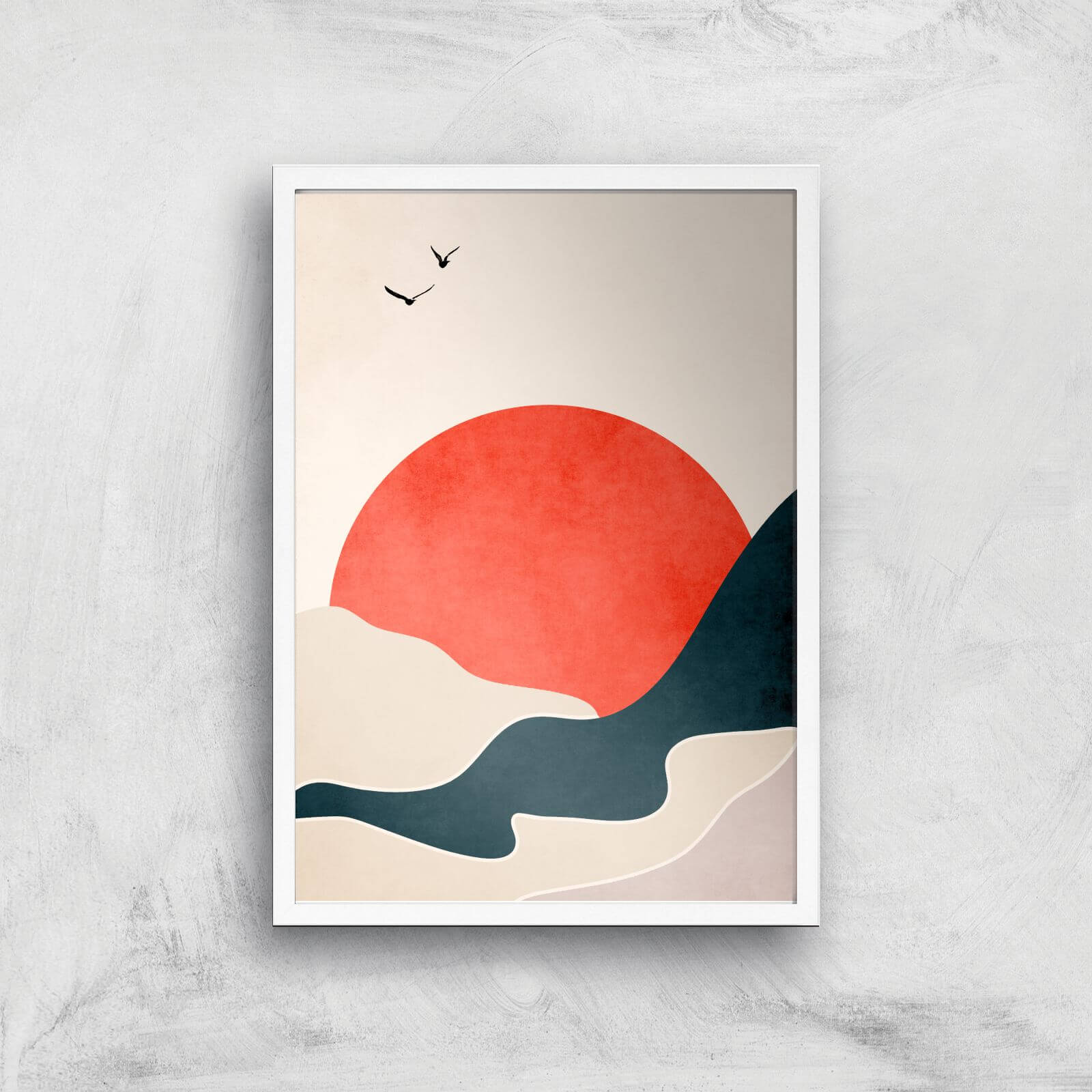 Borris Photography Drowning Sun Giclee Art Print - A2 - White Frame