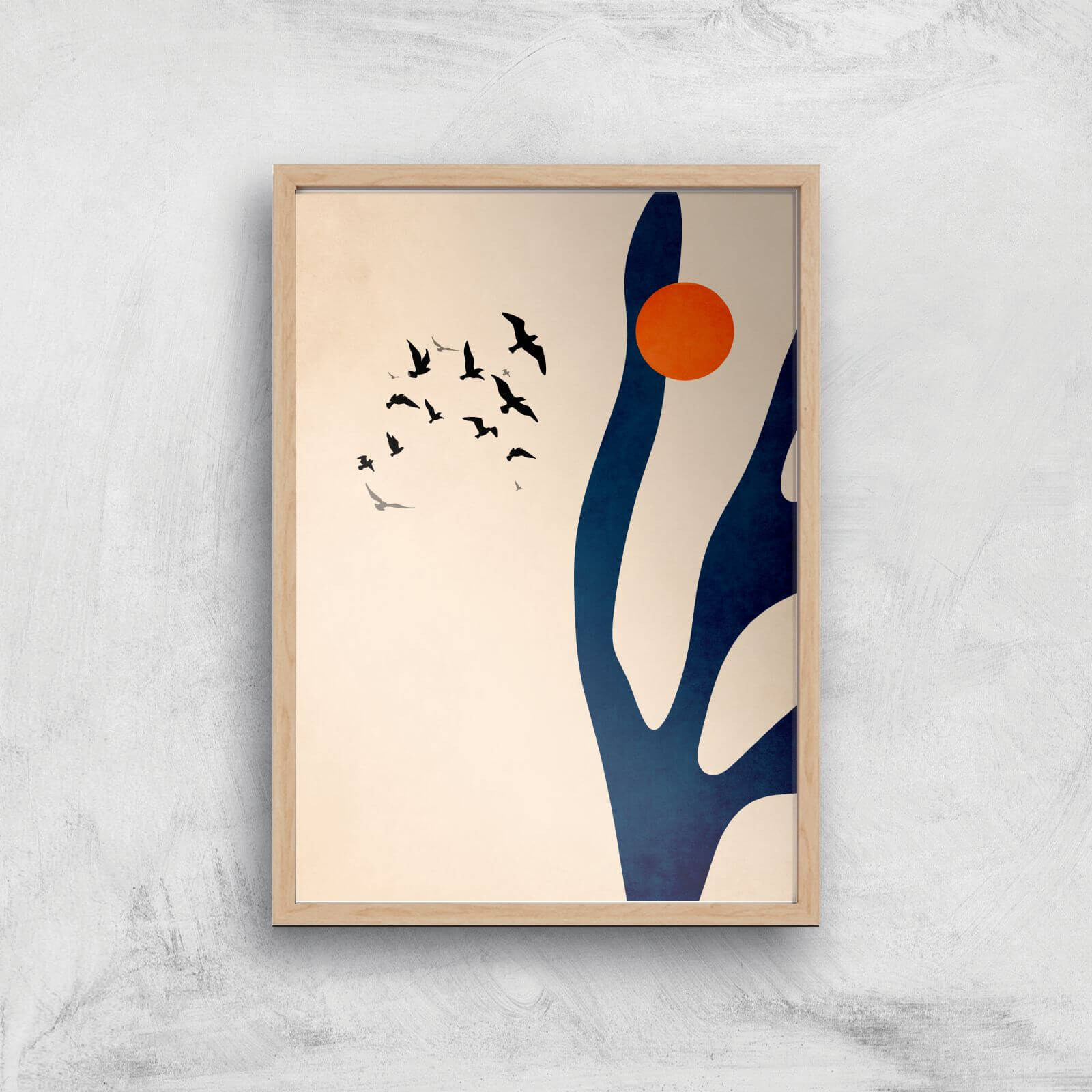 Borris Photography Desert Birds Giclee Art Print - A3 - Wooden Frame
