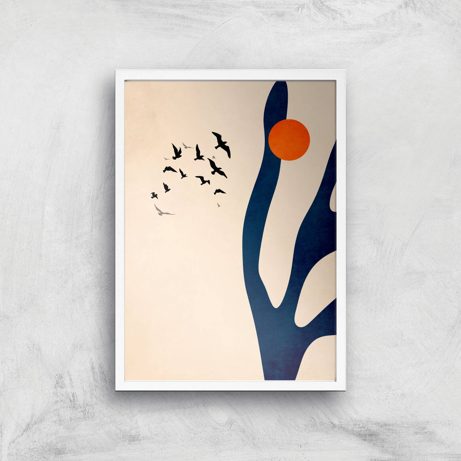 Borris Photography Desert Birds Giclee Art Print - A3 - White Frame