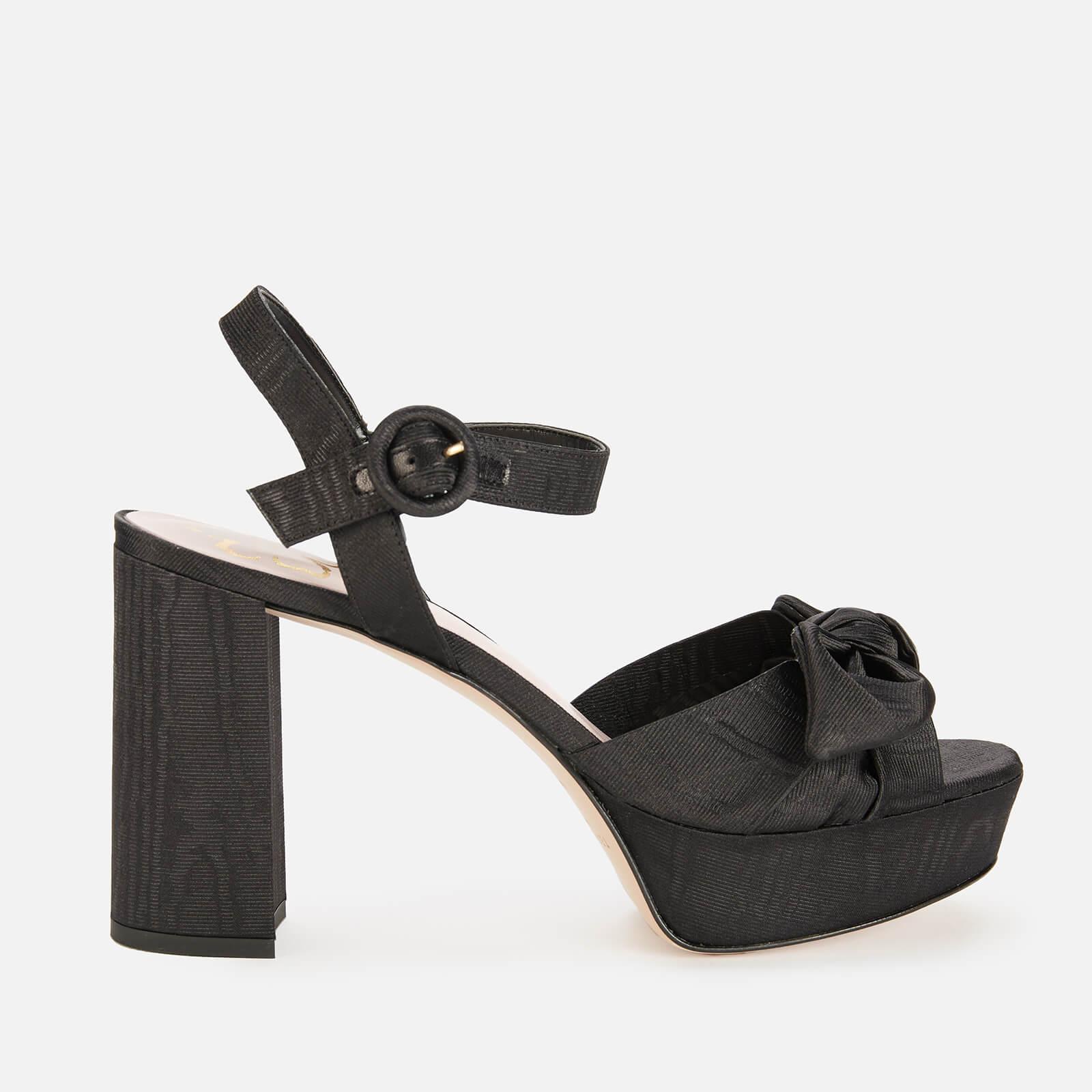ted baker women's kenziie platform heeled sandals - black - uk 6