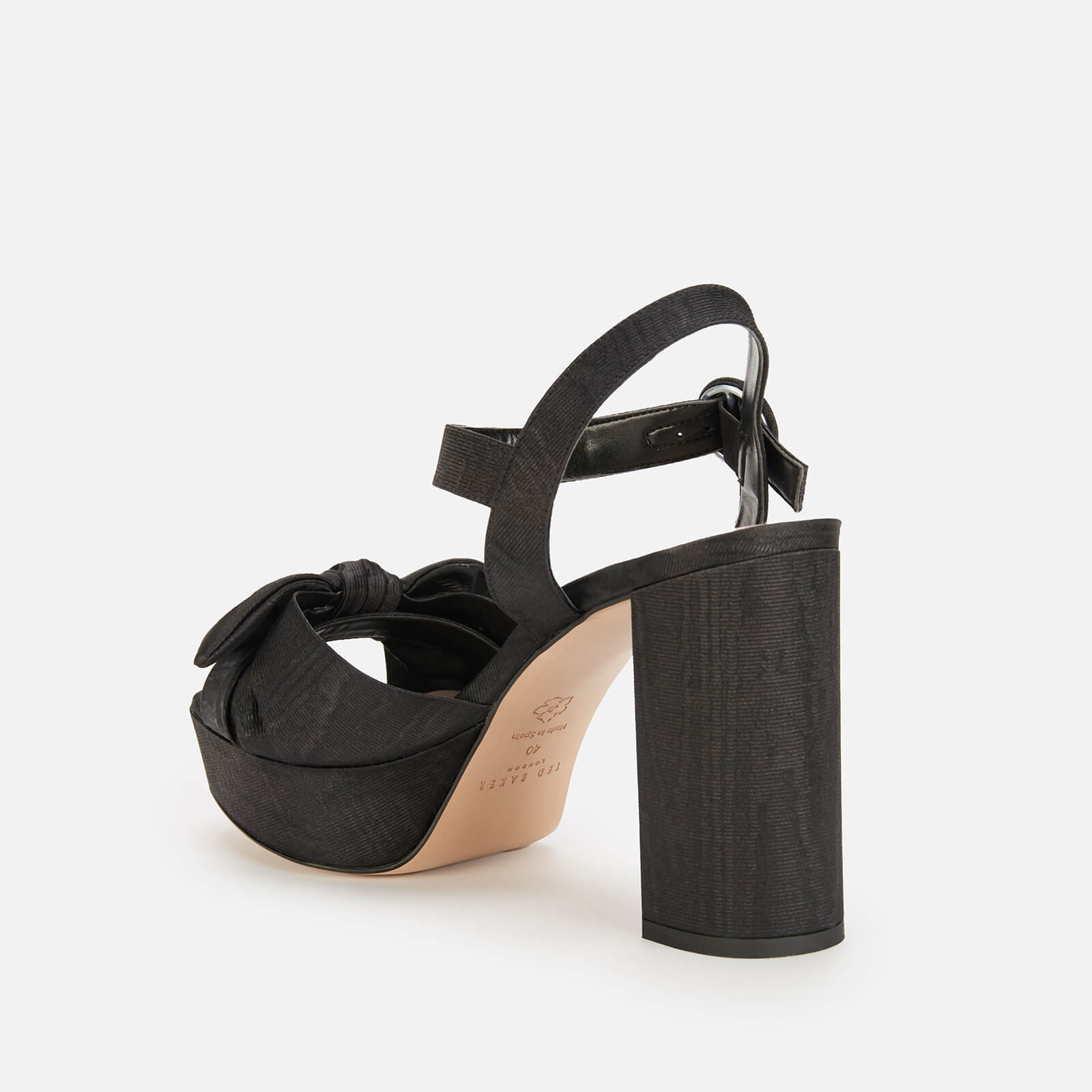 ted baker women's kenziie platform heeled sandals - black - uk 6