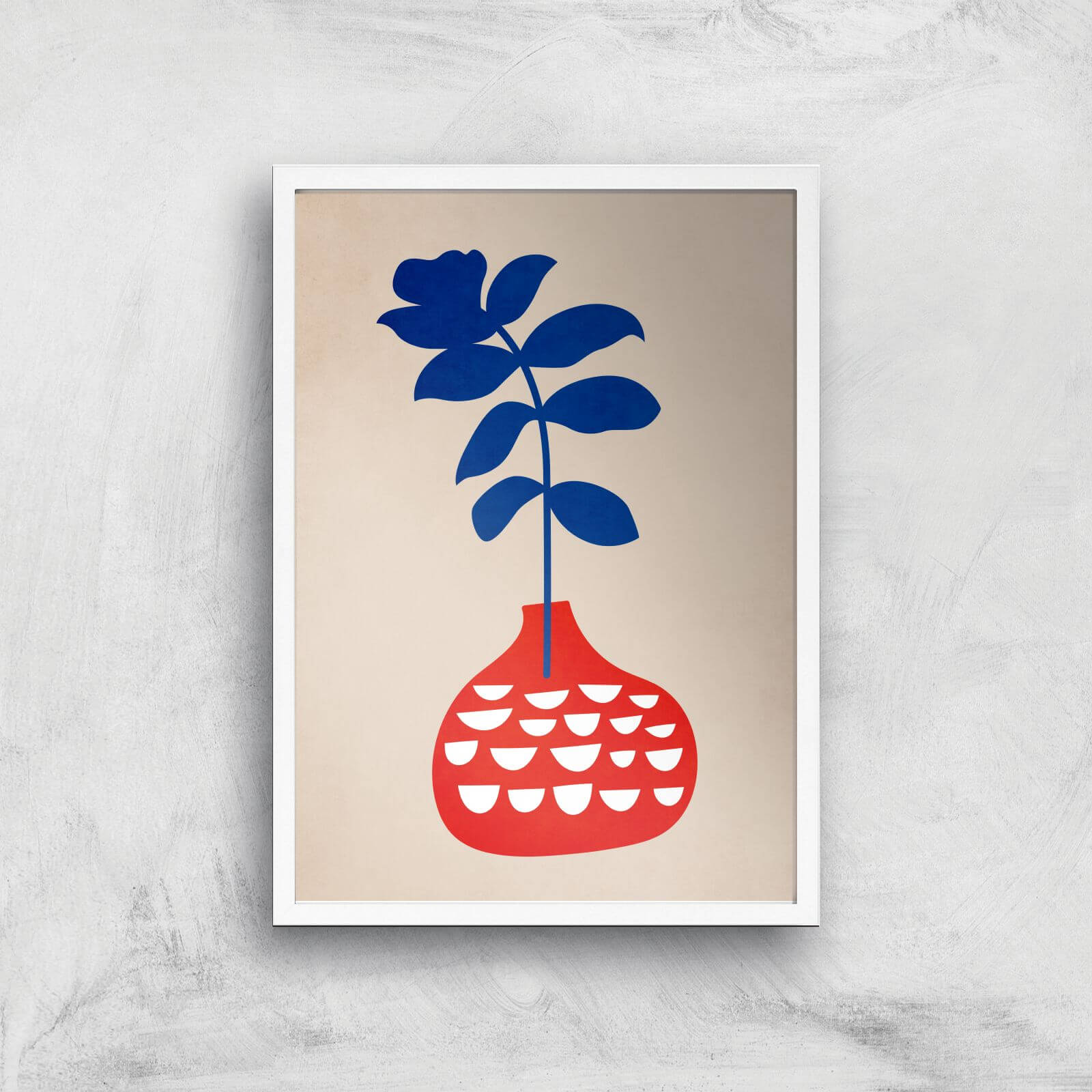 Borris Photography Wild Flower Giclee Art Print - A4 - White Frame