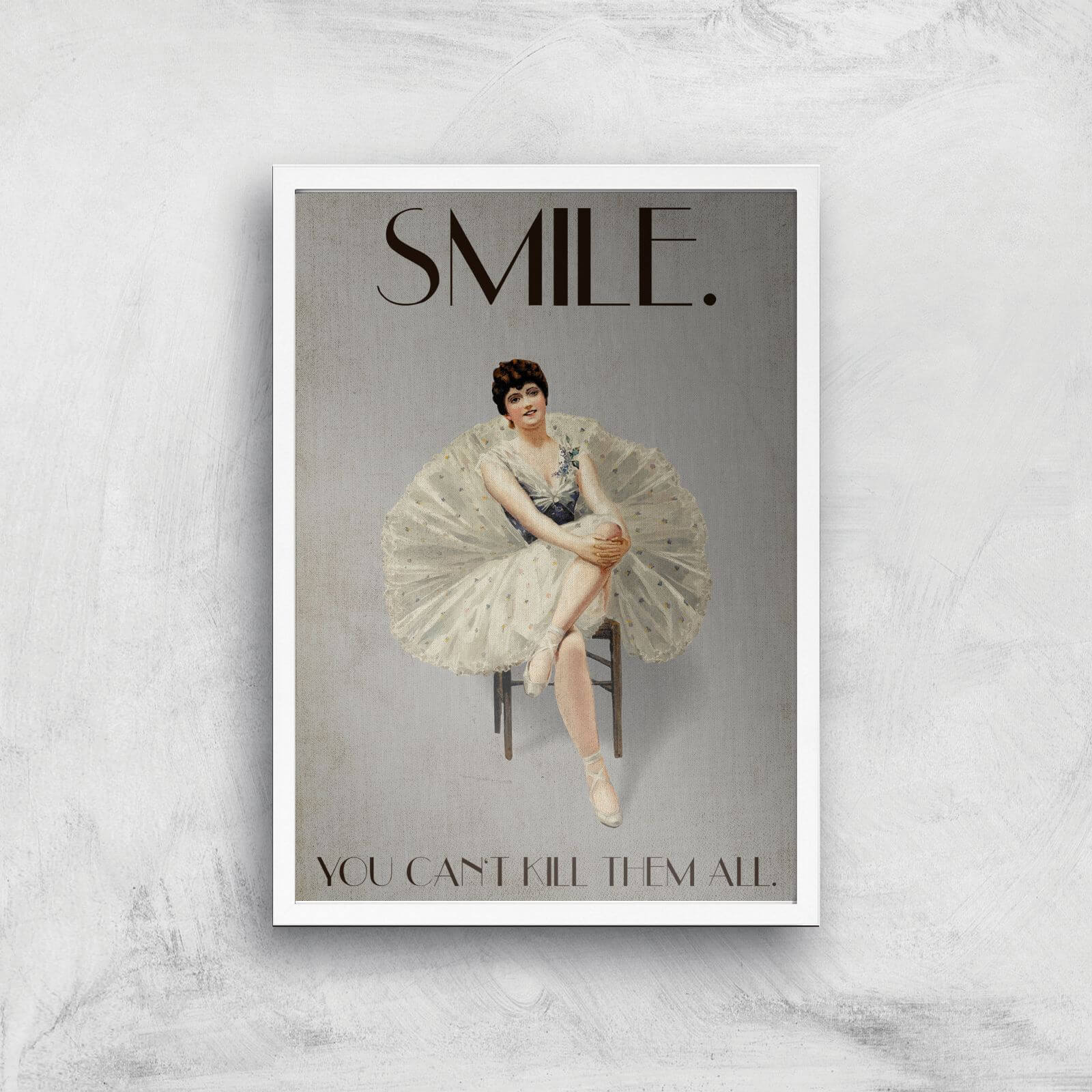 Borris Photography Keep Smiling Giclee Art Print - A3 - White Frame