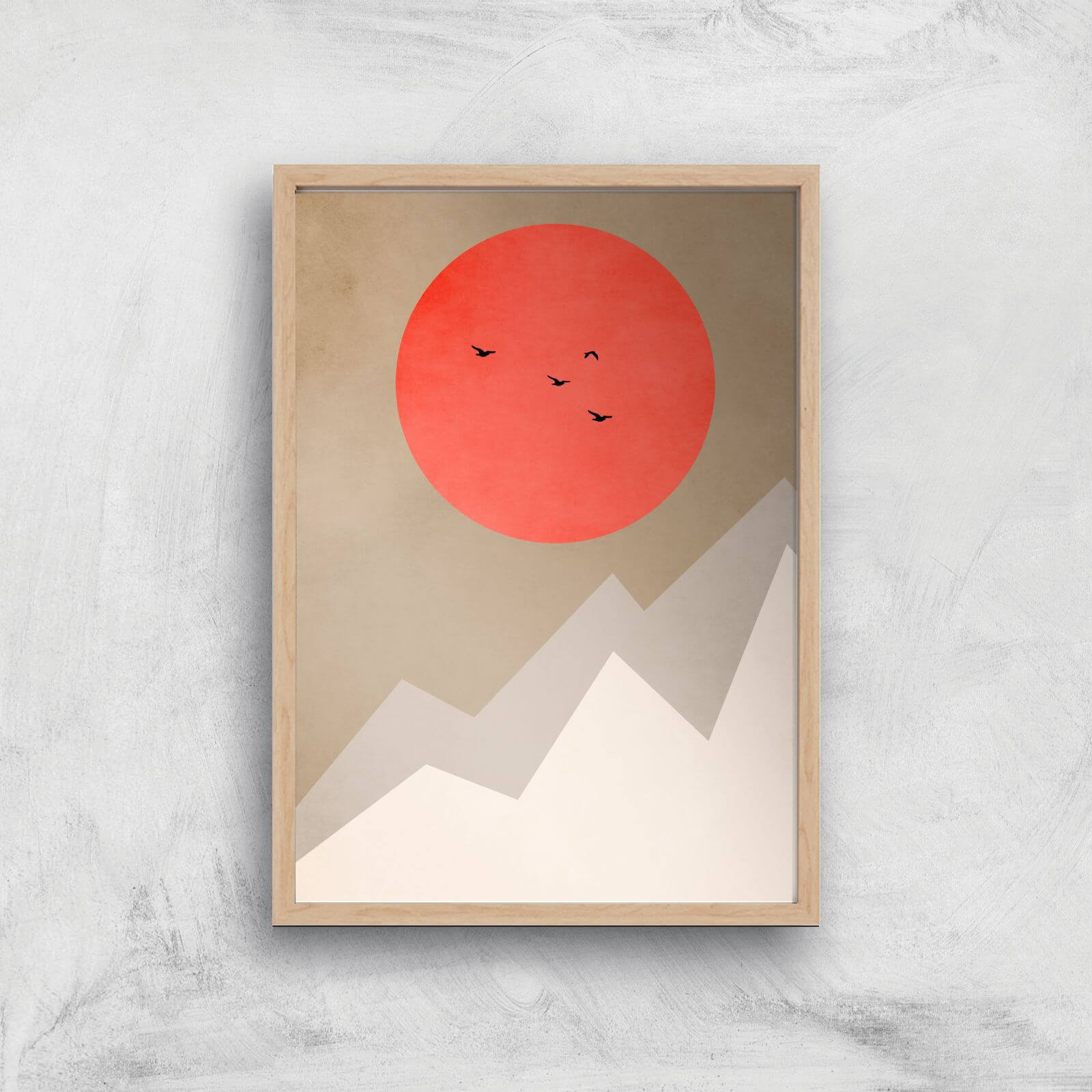 Borris Photography Mont Blanc Giclee Art Print - A4 - Wooden Frame