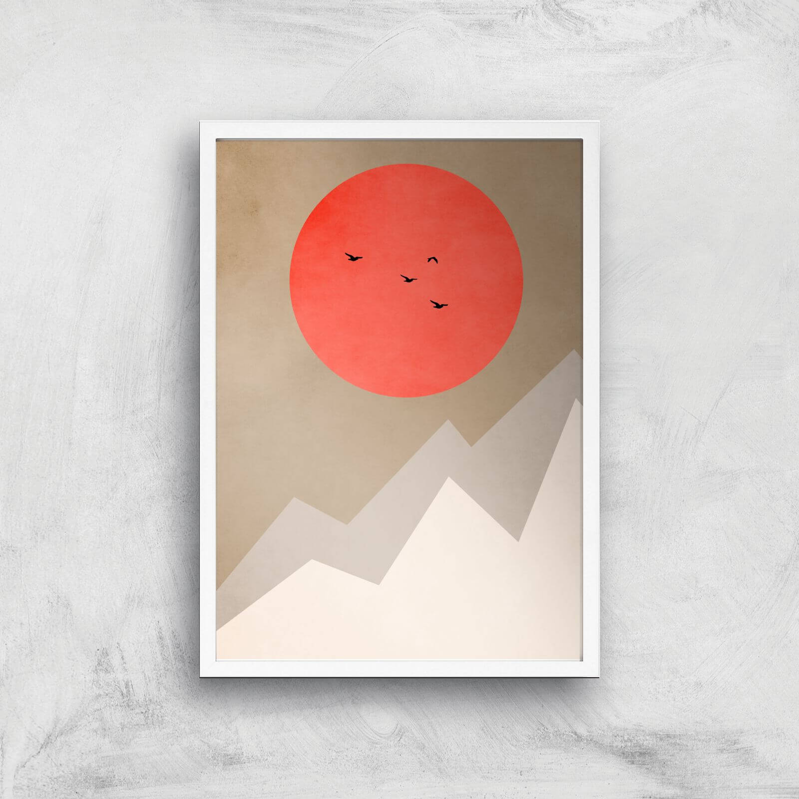 Borris Photography Mont Blanc Giclee Art Print - A3 - White Frame