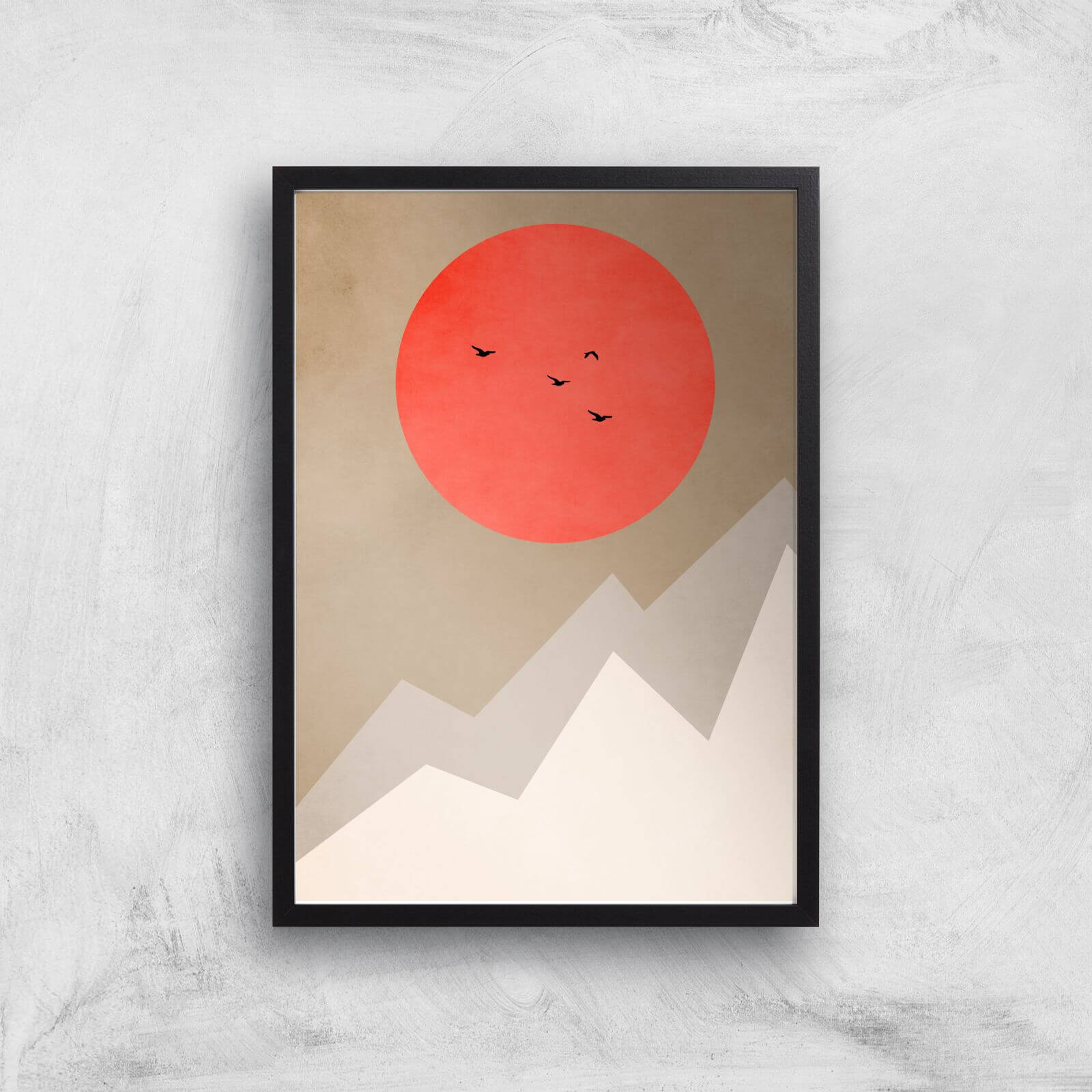 Borris Photography Mont Blanc Giclee Art Print - A2 - Black Frame