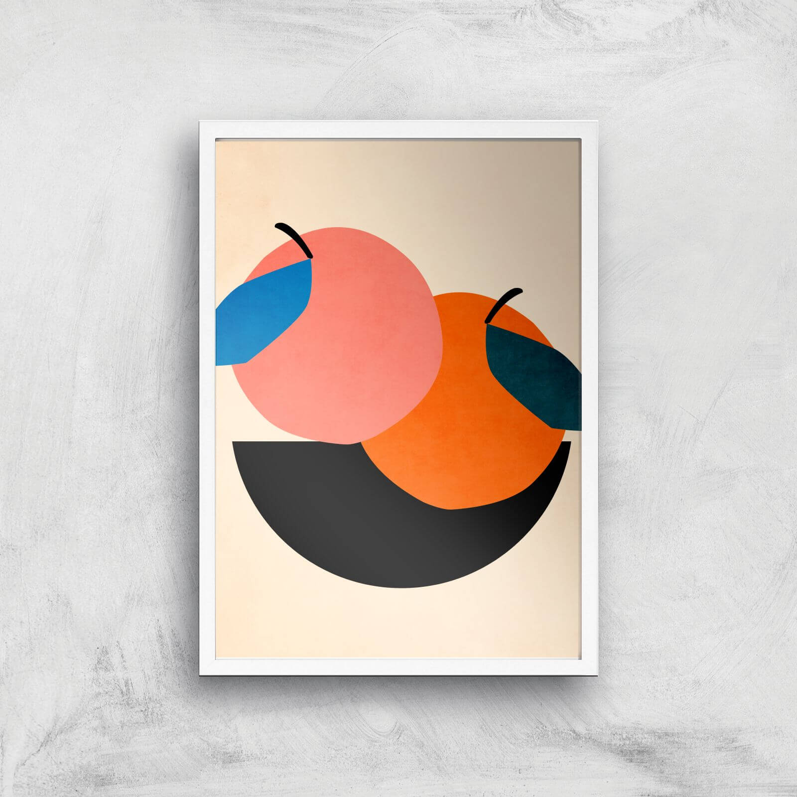 Borris Photography Two Apples Giclee Art Print - A3 - White Frame