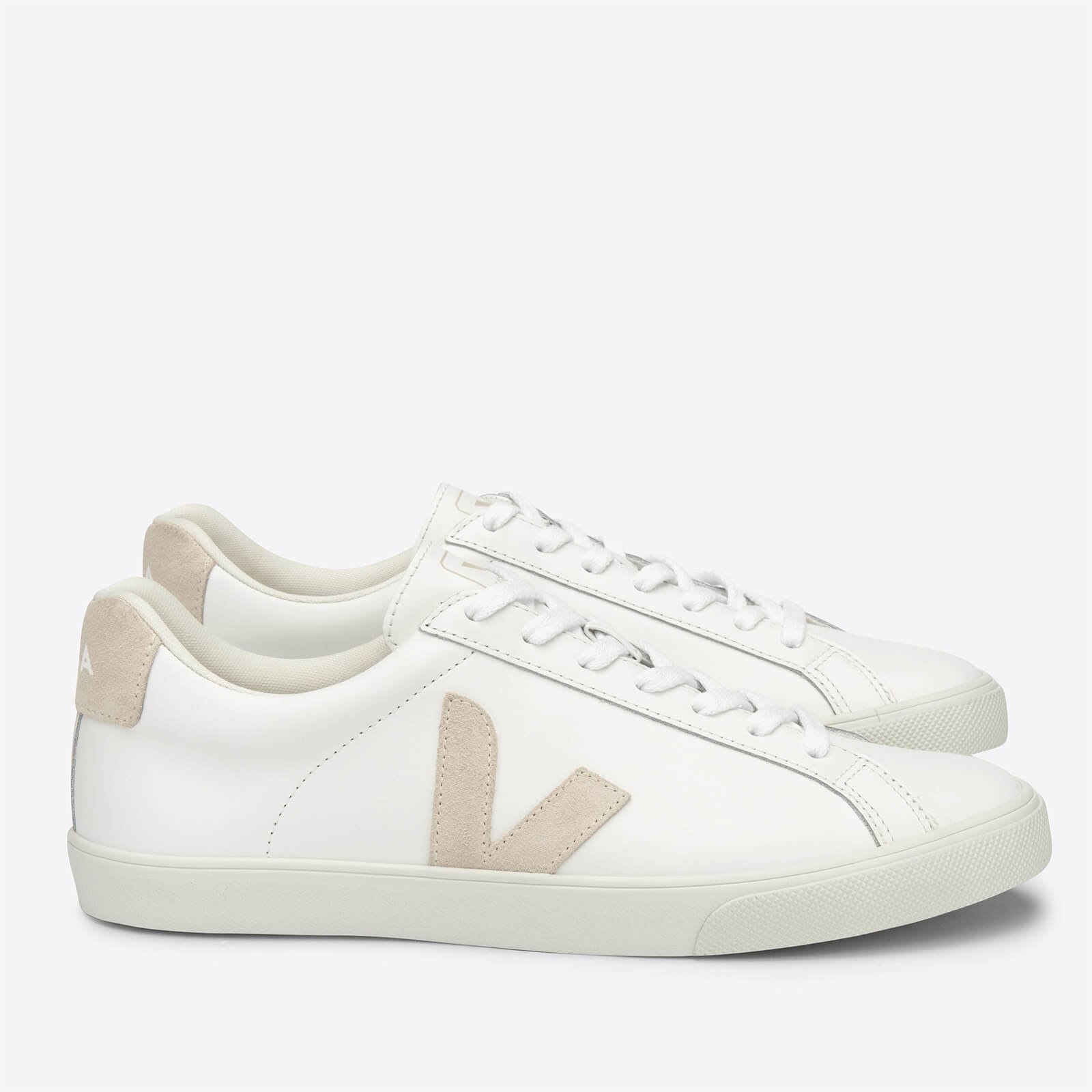 Veja Women's Esplar Leather Low Top Trainers - Extra White/Sable - UK 2