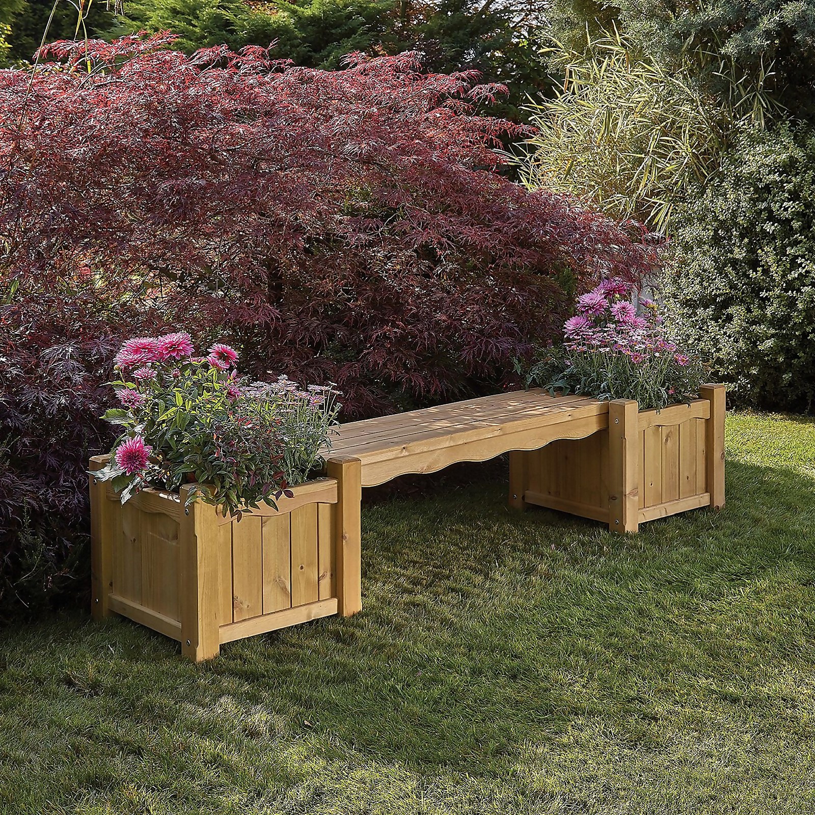 Photo of Anchor Fast Fsc Rhs Bench With Planters Fsc